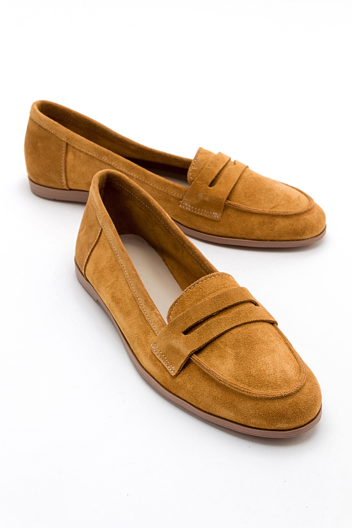 Levně LuviShoes F02 Women's Mustard Suede Flats