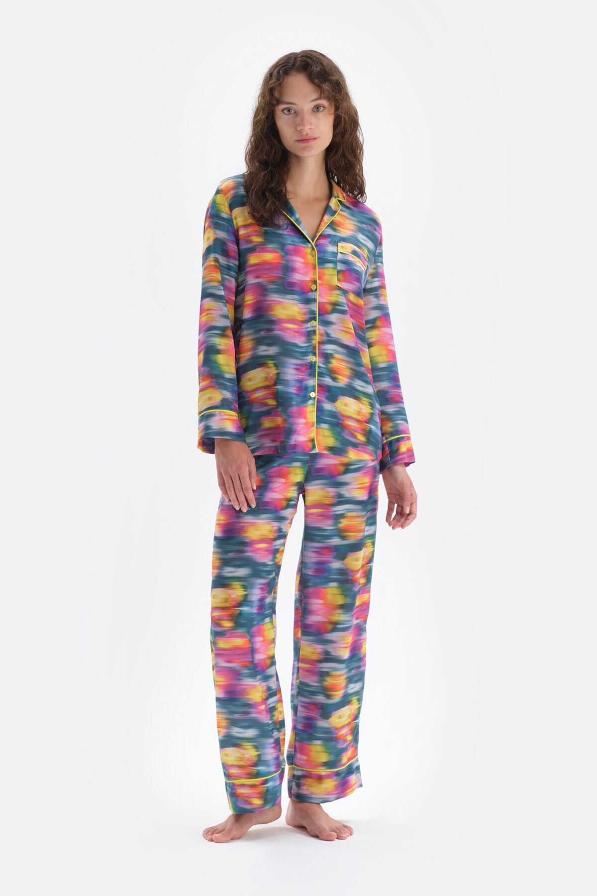 Dagi Pajama Set - Multicolor - Tie-dye print