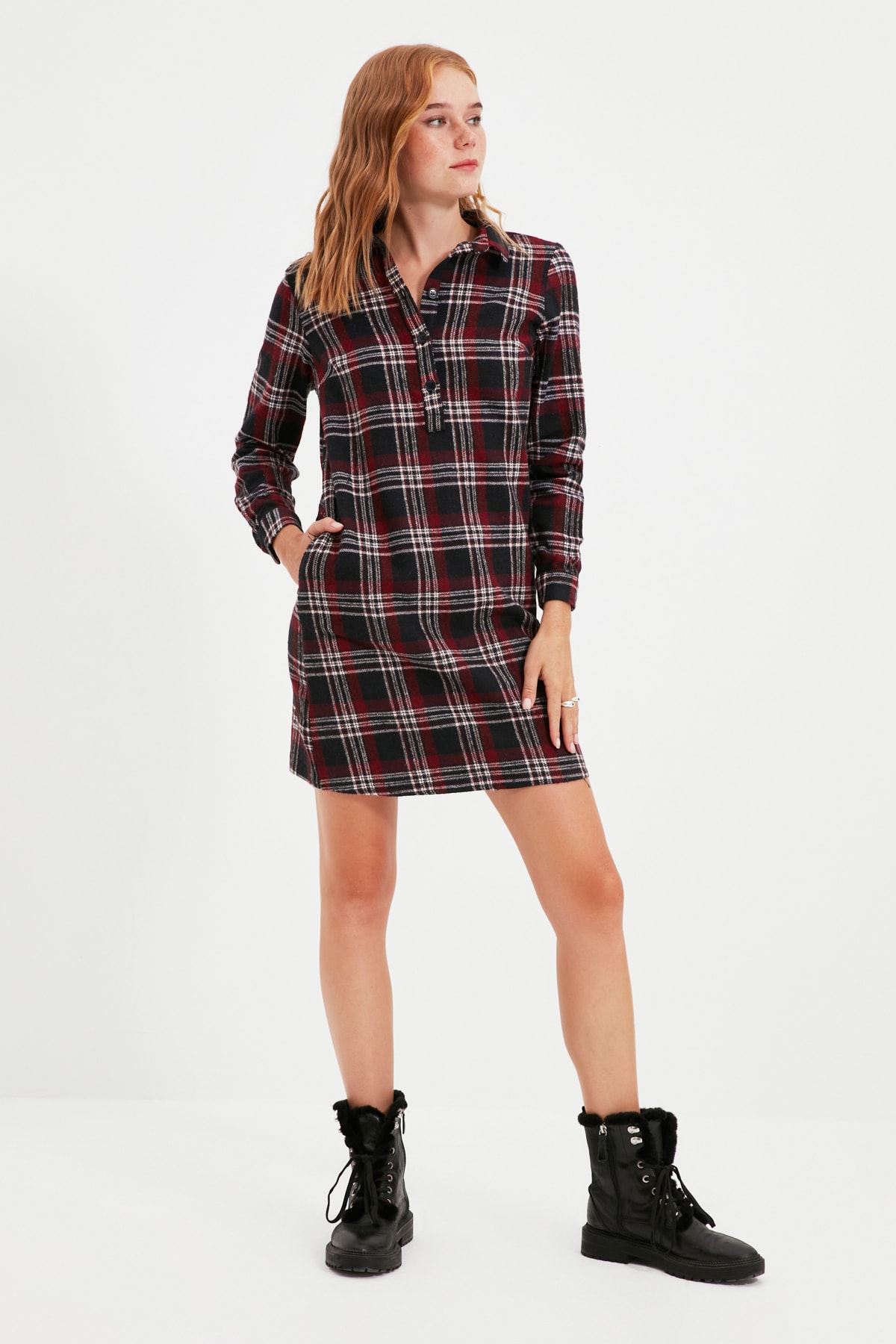 Women's dress Trendyol Plaid