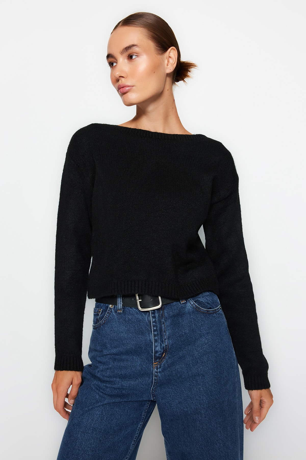 Trendyol Sweater - Black - Regular fit