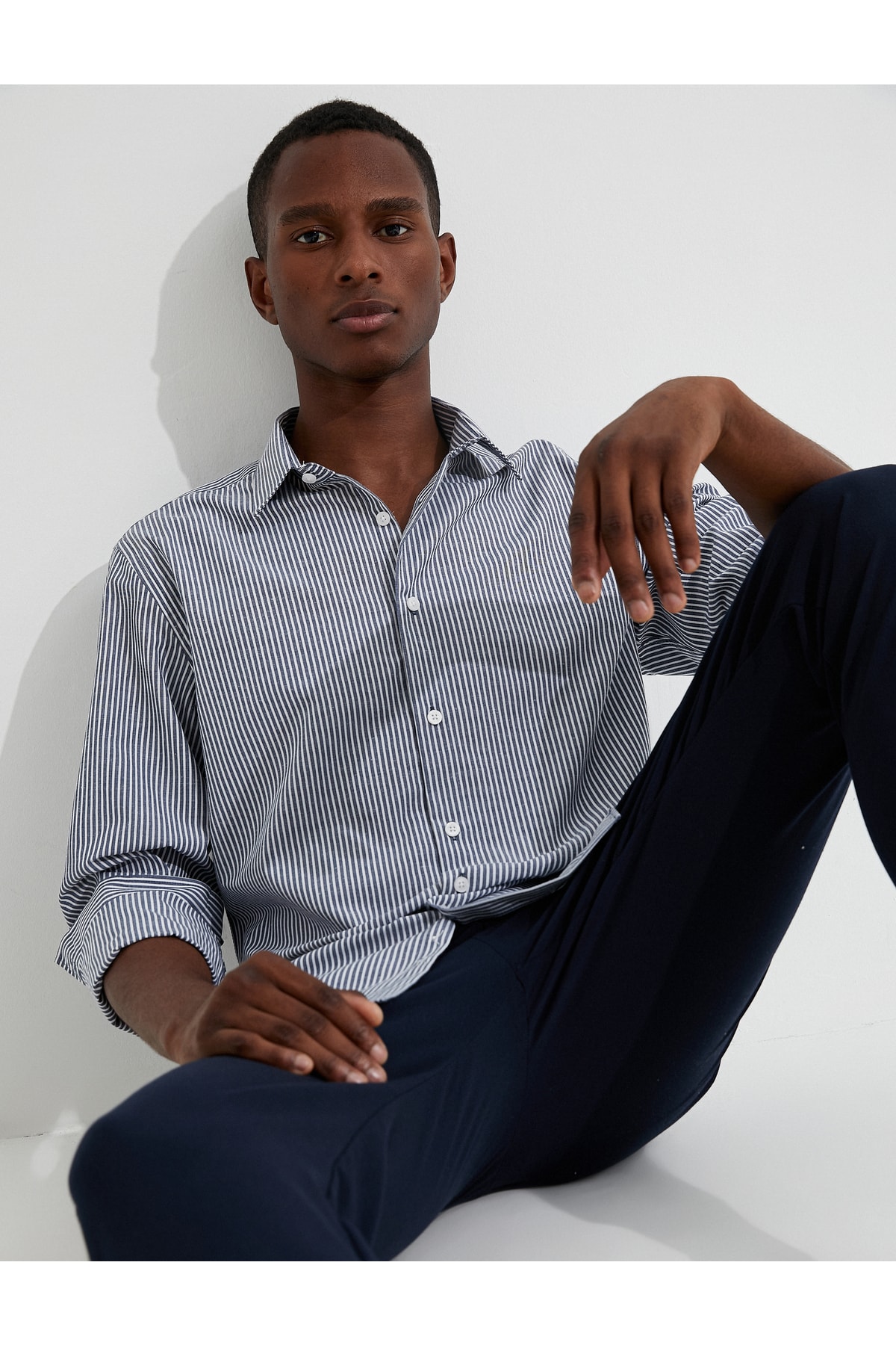 Koton Shirt - Dunkelblau - Relaxed fit