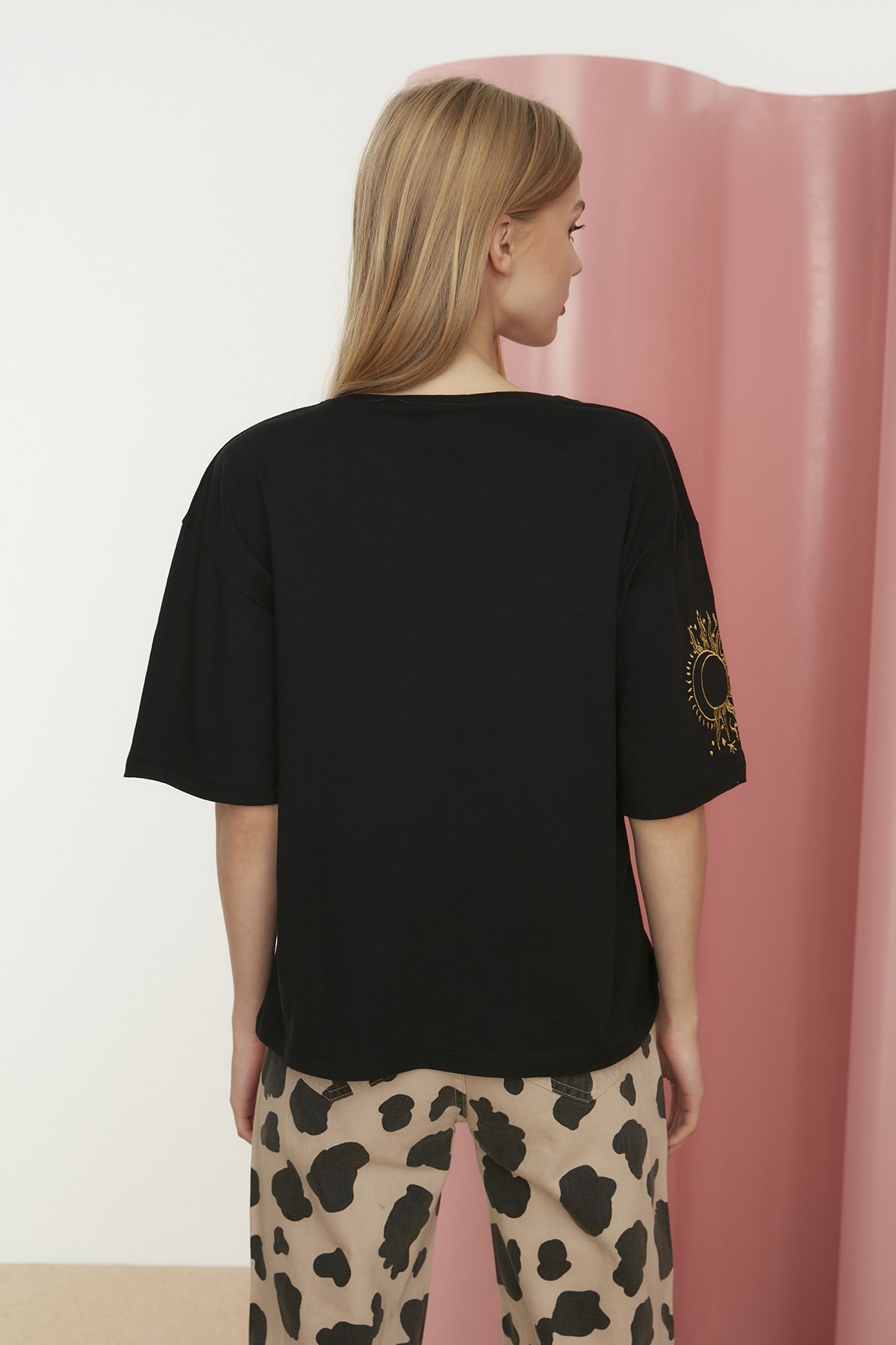 Tricou femei, Trendyol Sun&amp;Moon embroidery
