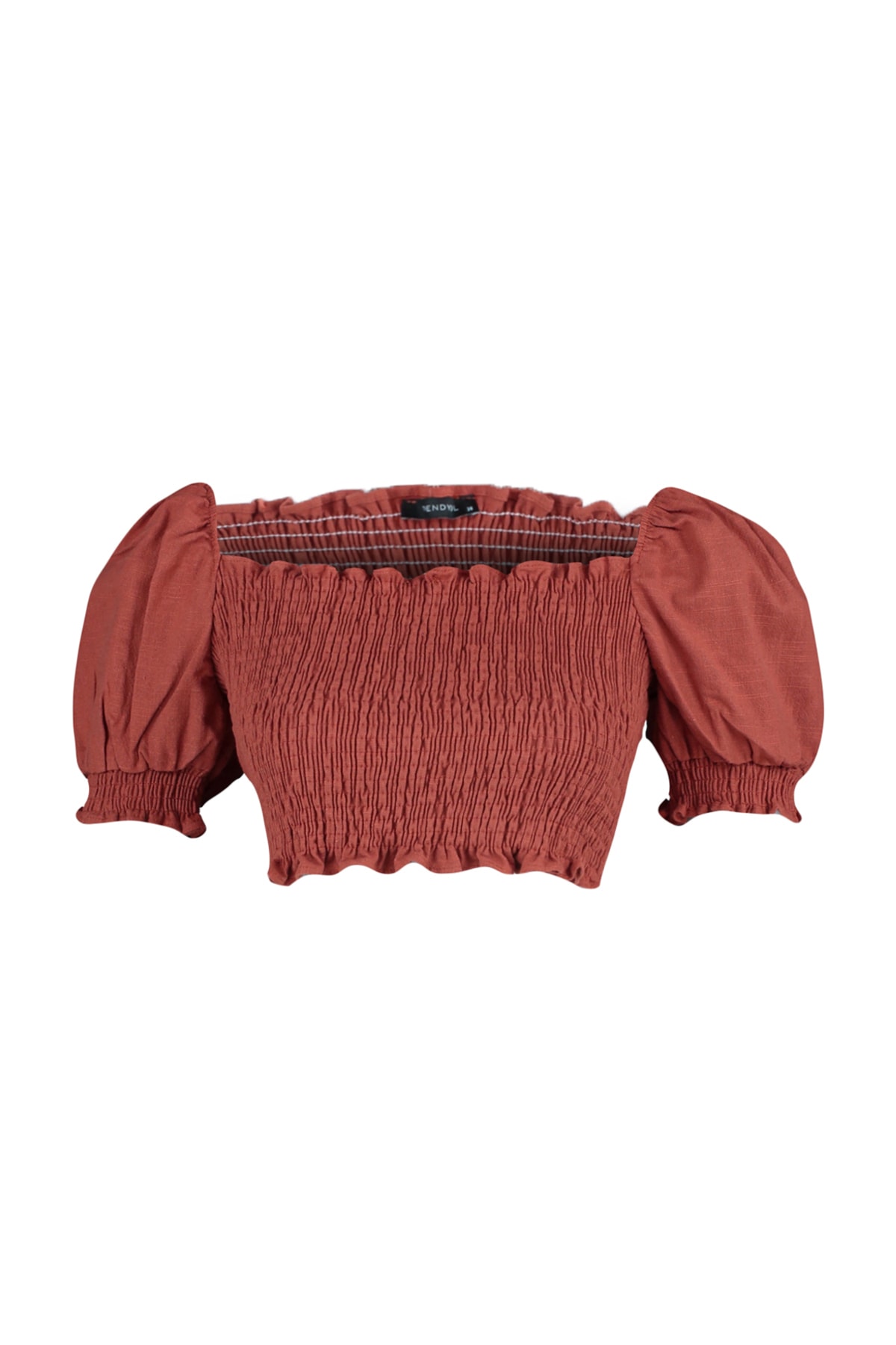 Trendyol Cinnamon Petite Gipe Blouse