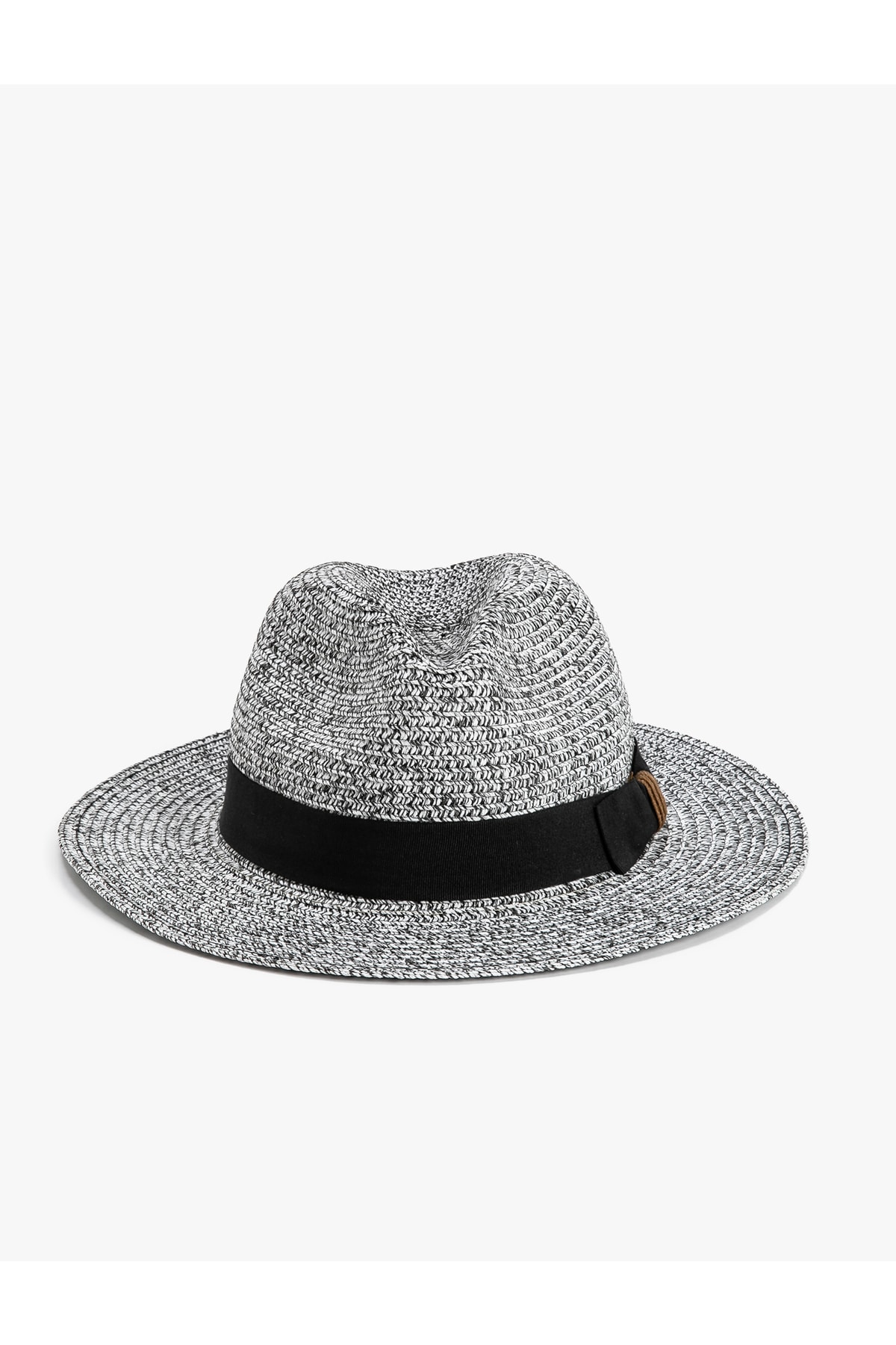Koton Straw Hat with Band Detail and Knitted Motif