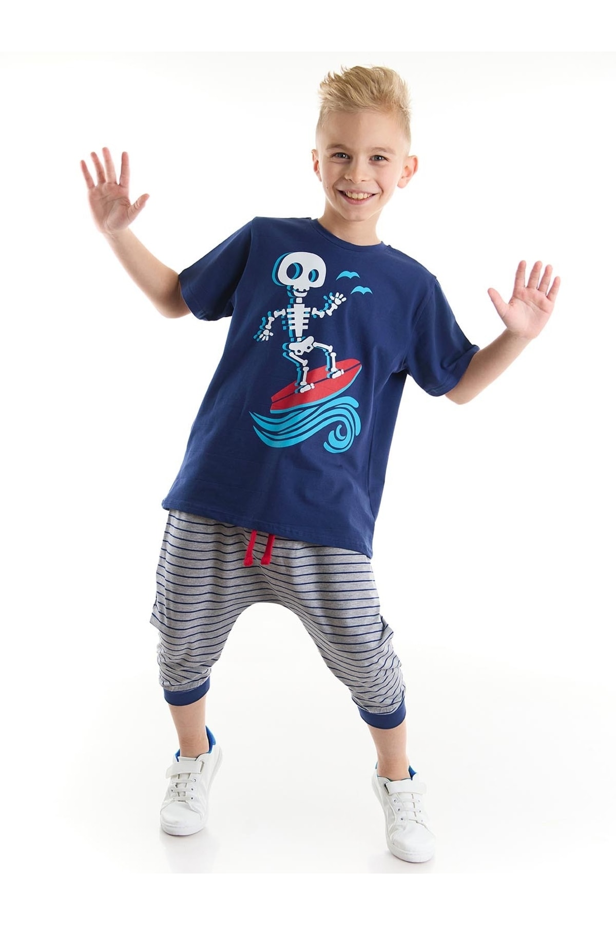 mshb&g Wave Surfing Boy T-shirt Capri Shorts Set