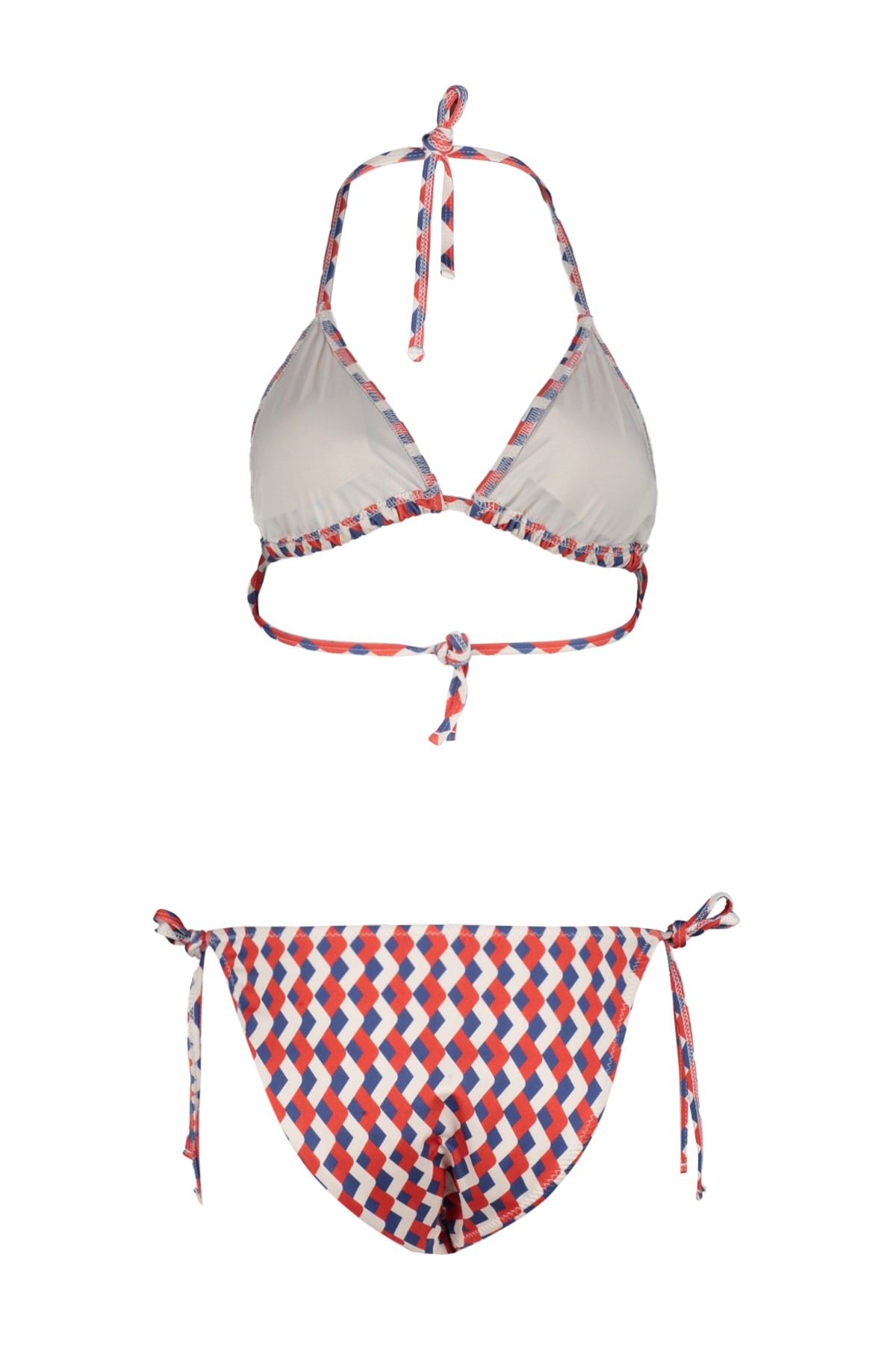 Trendyol geometric model triunghi cravată set regulat de bikini