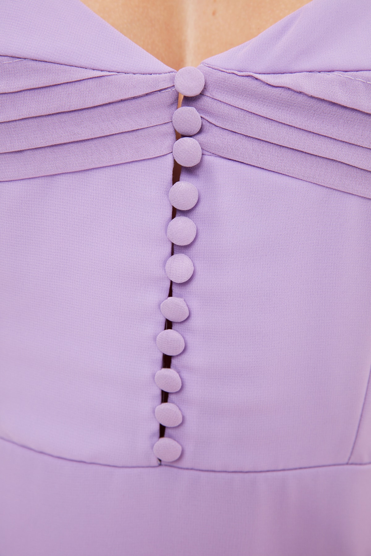 Trendyol Liliac Buton detaliat Rochie