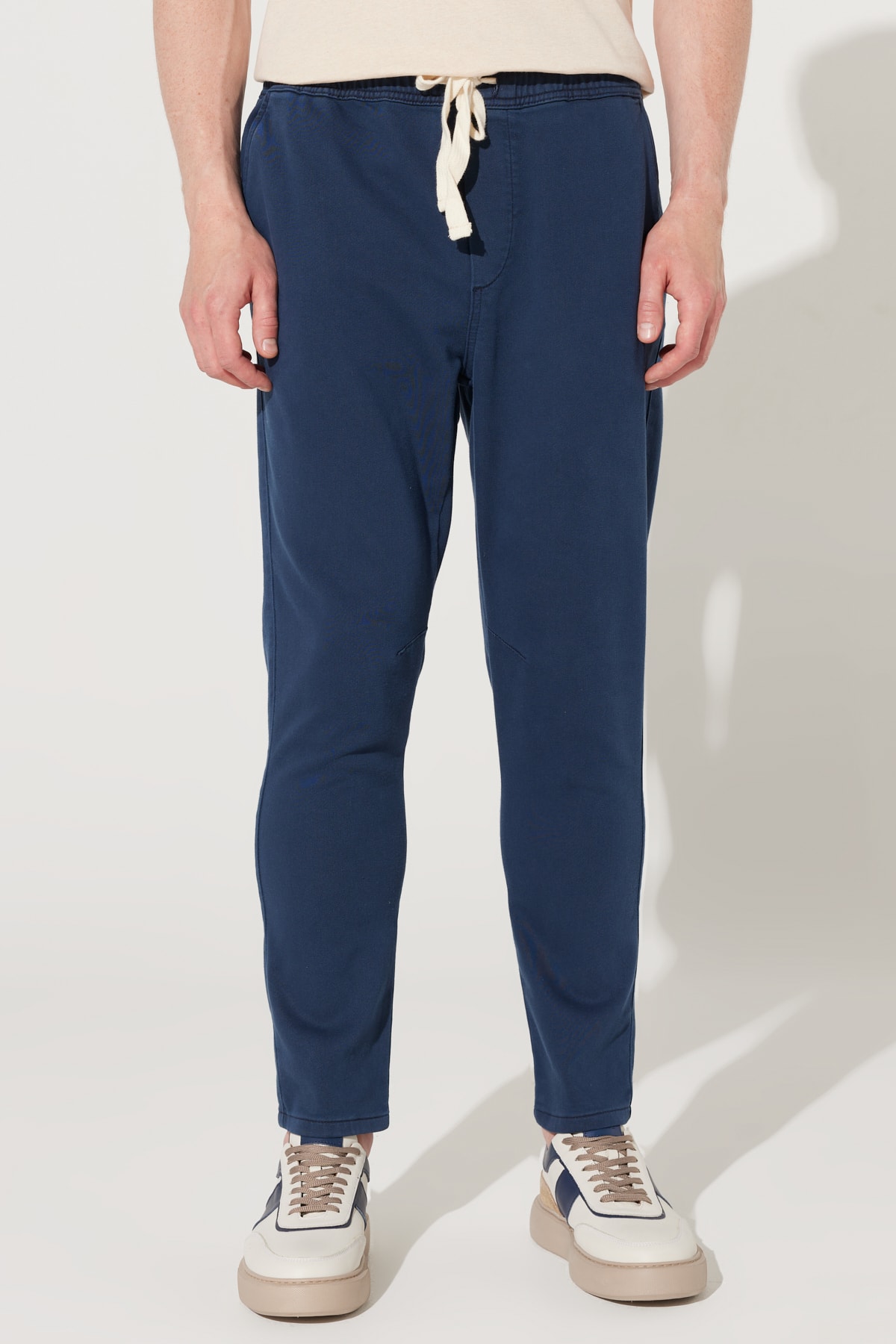 ALTINYILDIZ CLASSICS Men's Navy Blue Slim Fit Slim Fit Side Pocket Cotton Trousers