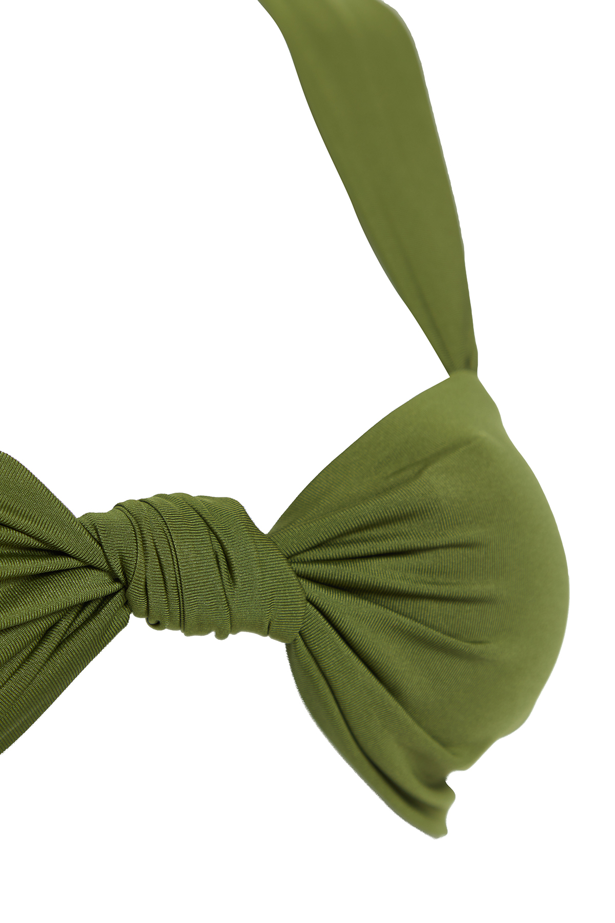 Trendyol Khaki Bralette Knotted Bikini Top