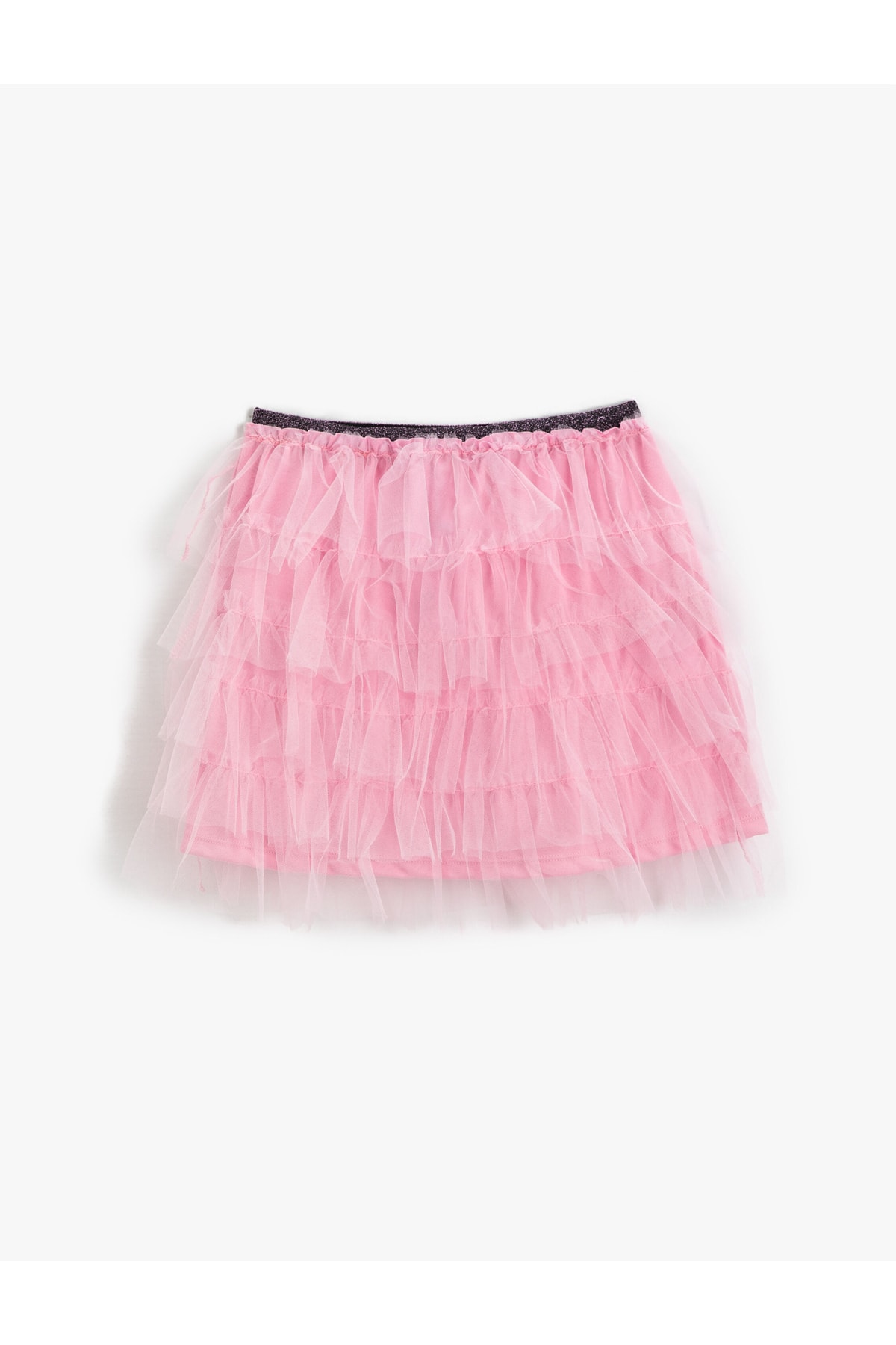 Koton Tuti Mini Skirt Tiered Ruffled Elastic Waist.