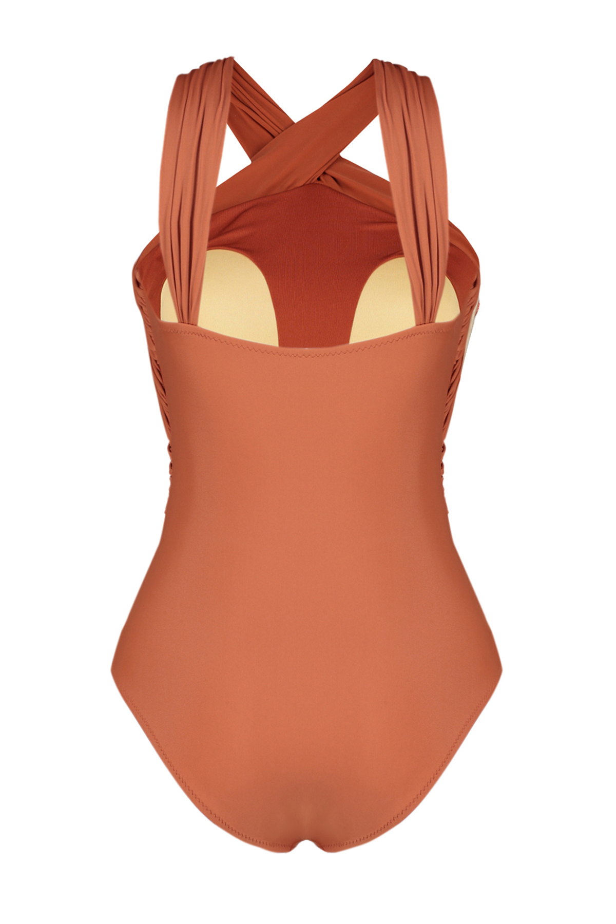 Trendyol Tile Barbell Collar Draped Regular Swimsuit