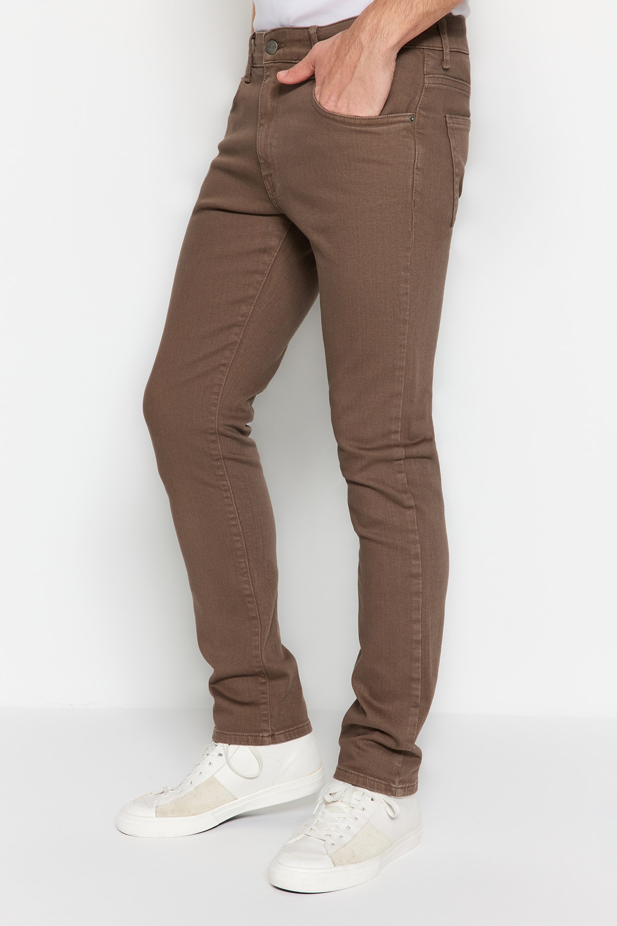 Trendyol Comfortable Brown Men's Regular Fit Gabardine Trousers, which 360  Degree Stretches in All Directions