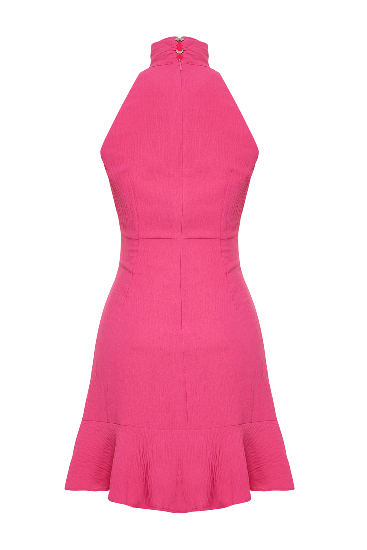 Trendyol Pink Halter Neck A-line Mini Woven Dress