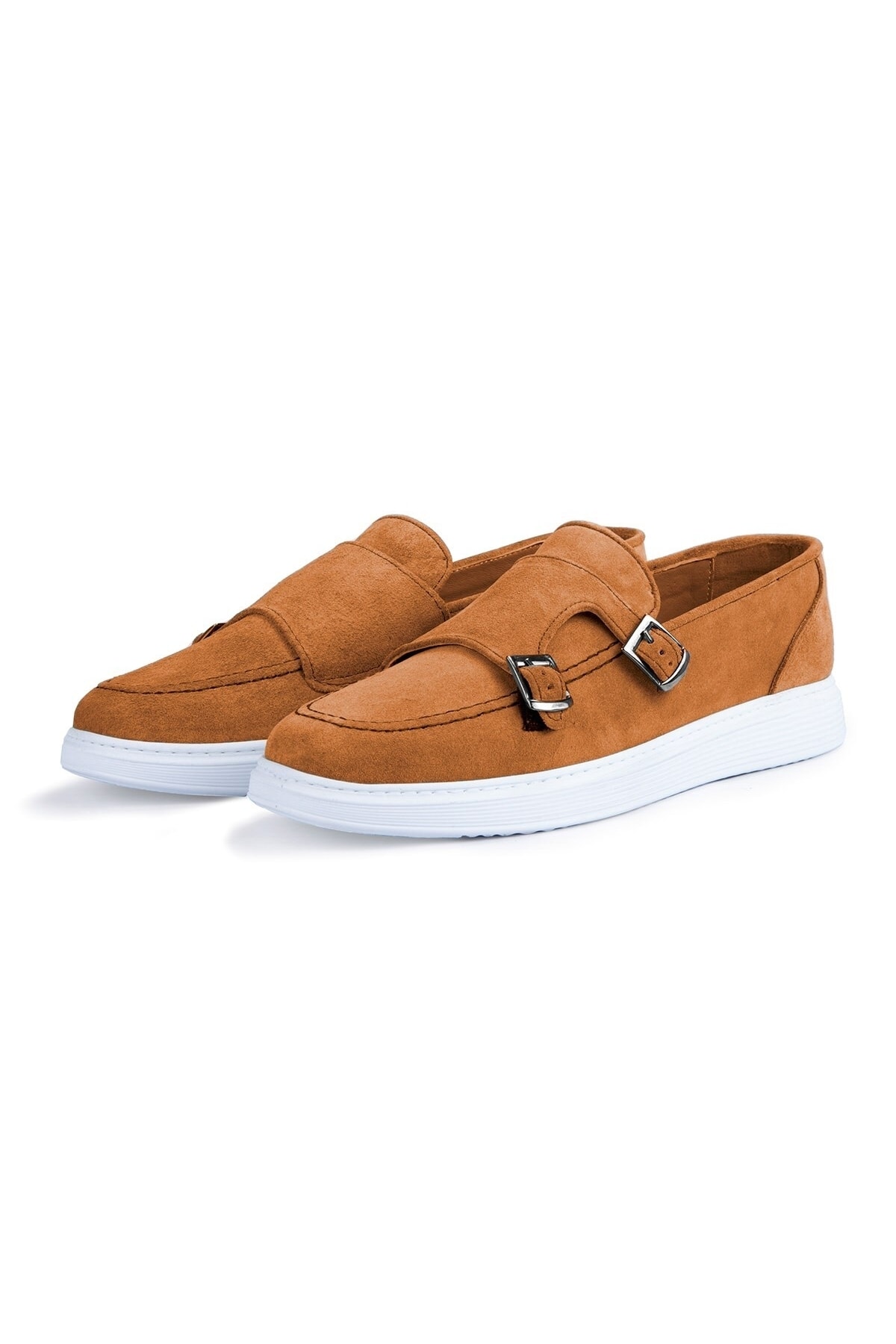 Ducavelli Airy Genuine Leather and Suede Men's Casual Shoes, Suede Loafers, Summer Shoes Tan.