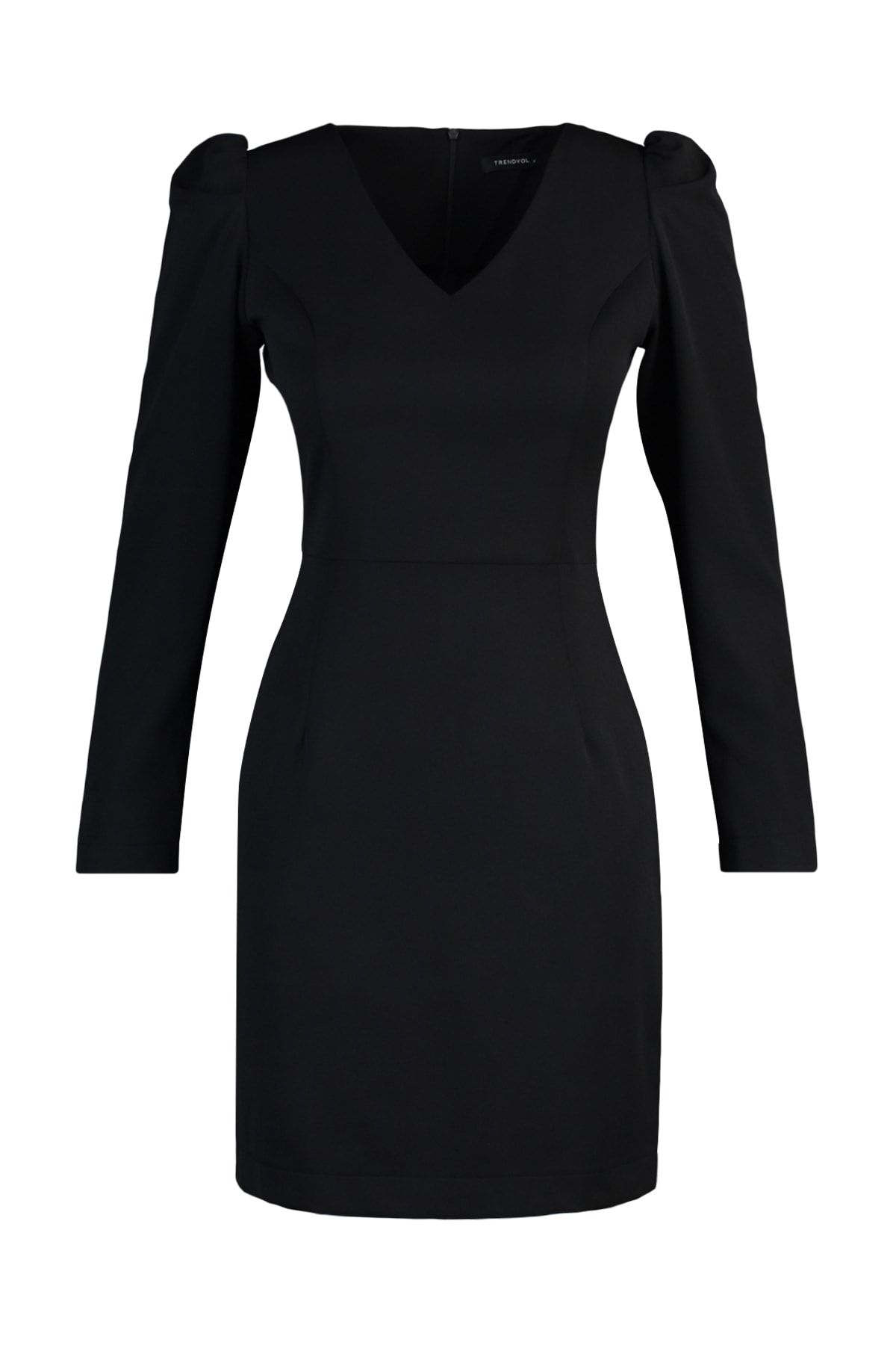 Rochie țesută Trendyol Black V Neck