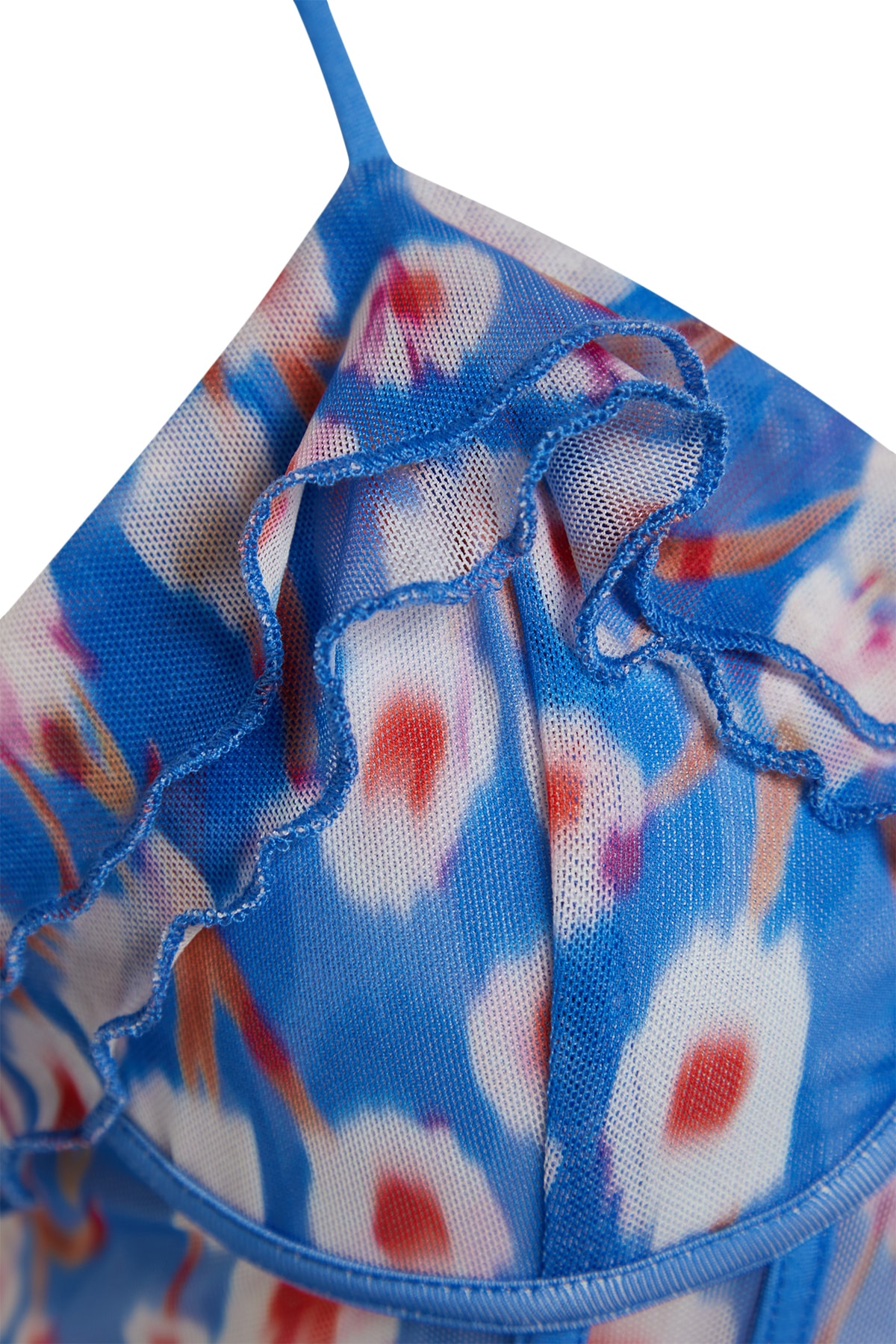 Rochie de seara eleganta din tul multicolor Trendyol