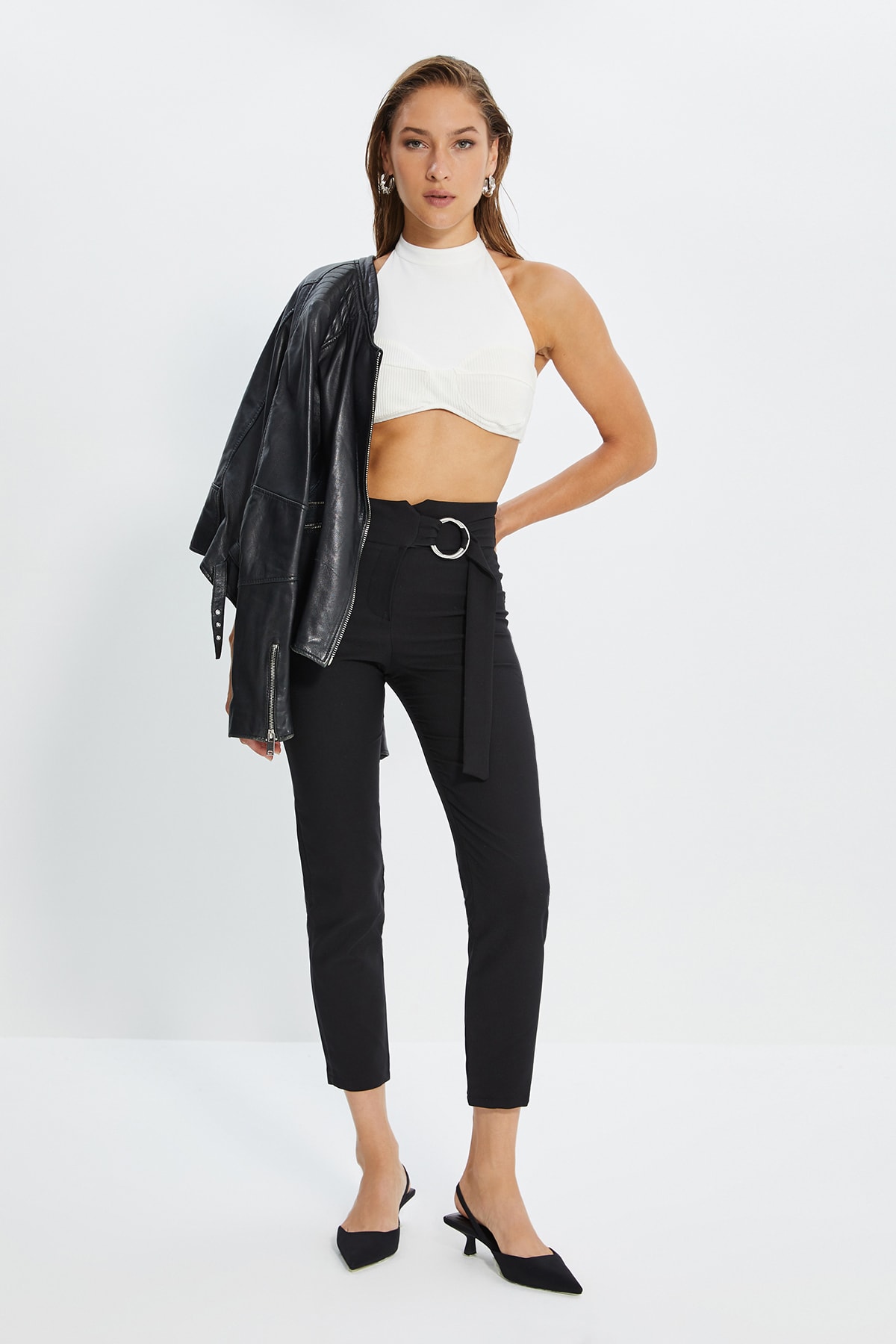 Pantaloni dama Trendyol Detailed