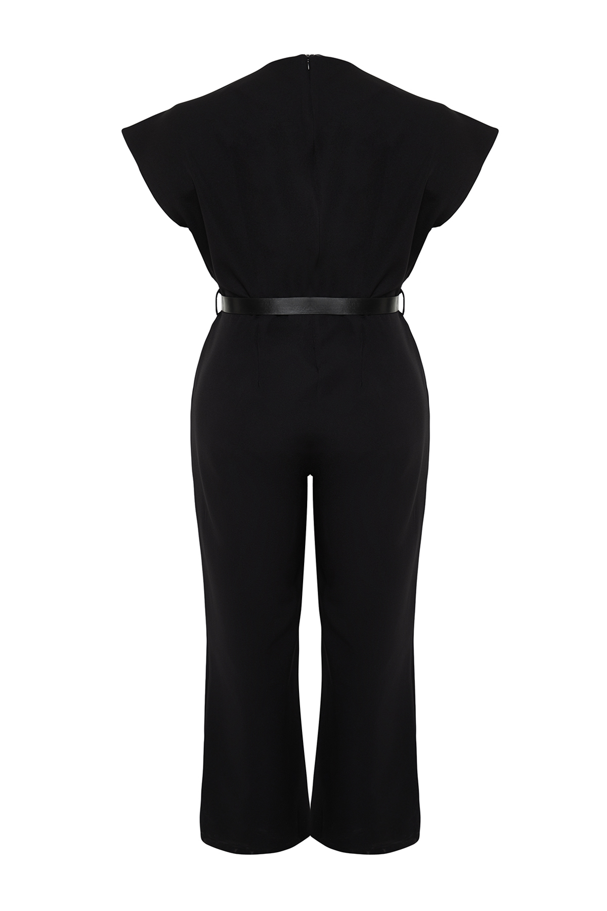 Trendyol Curve Black Belted Woven Overalls
