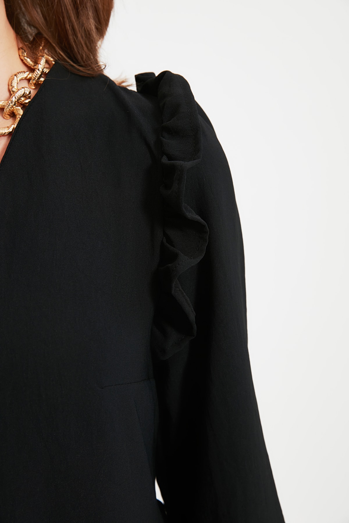 Trendyol Black Petite Plisate Rochie