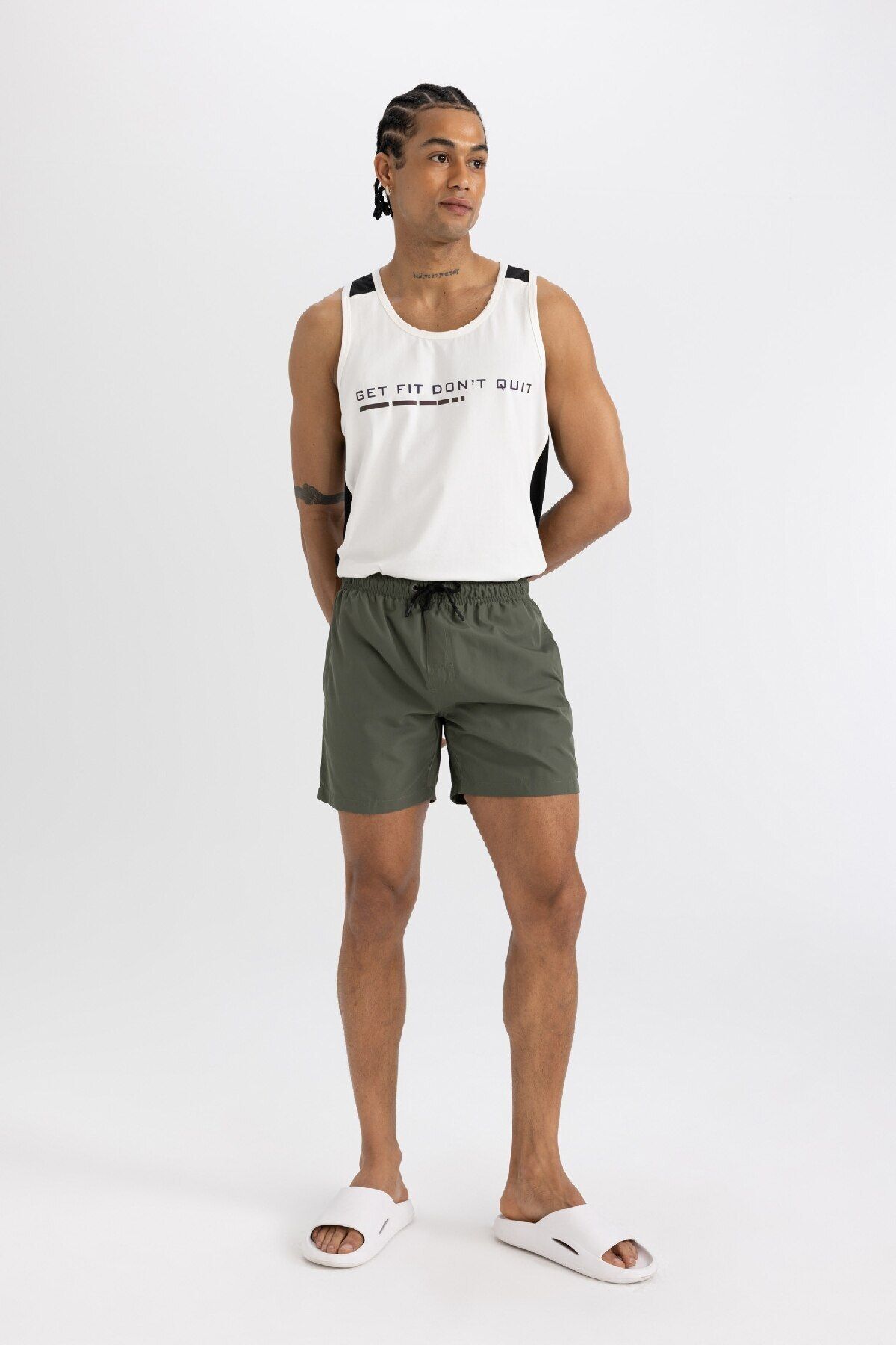 DEFACTO Mesh Lined Short Swim Shorts