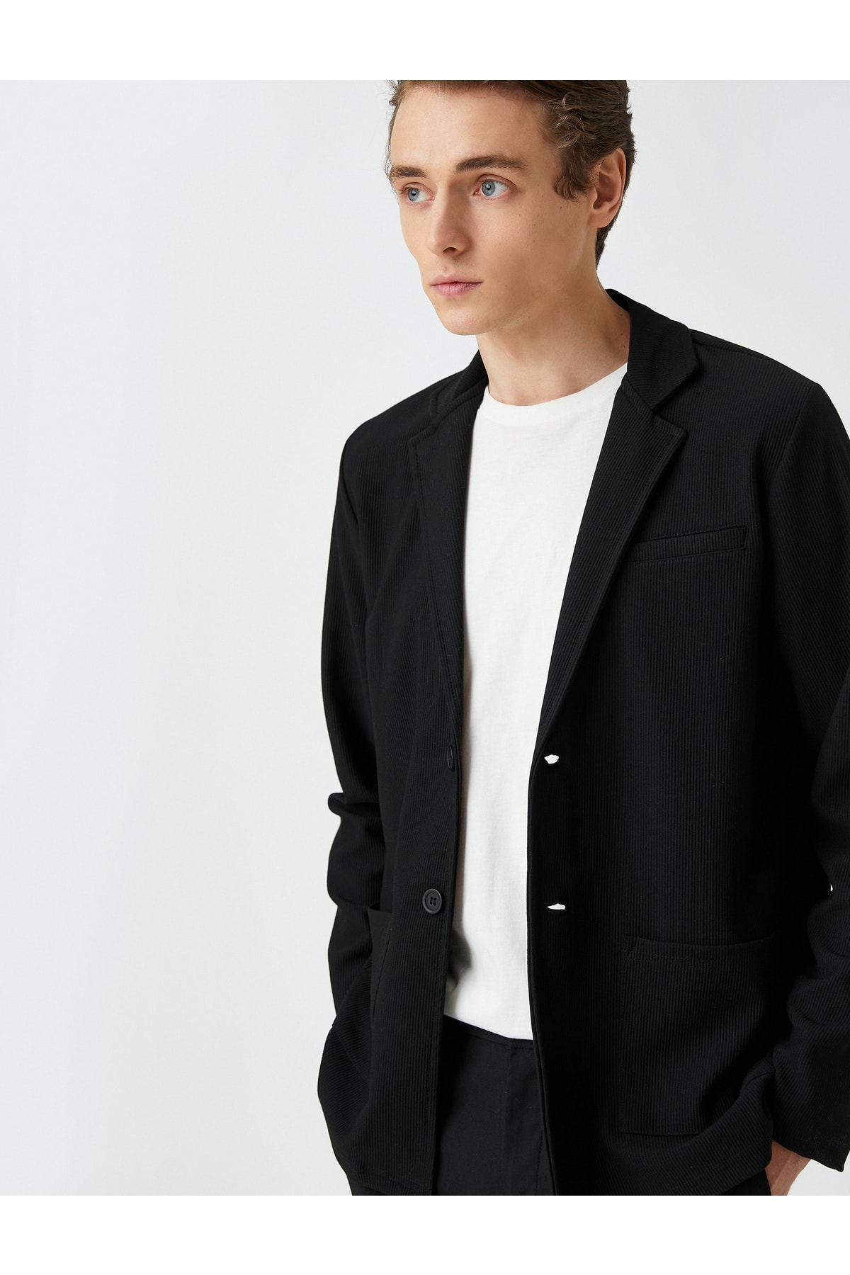 Levně Koton Basic Blazer Jacket with Button Detailed Pockets
