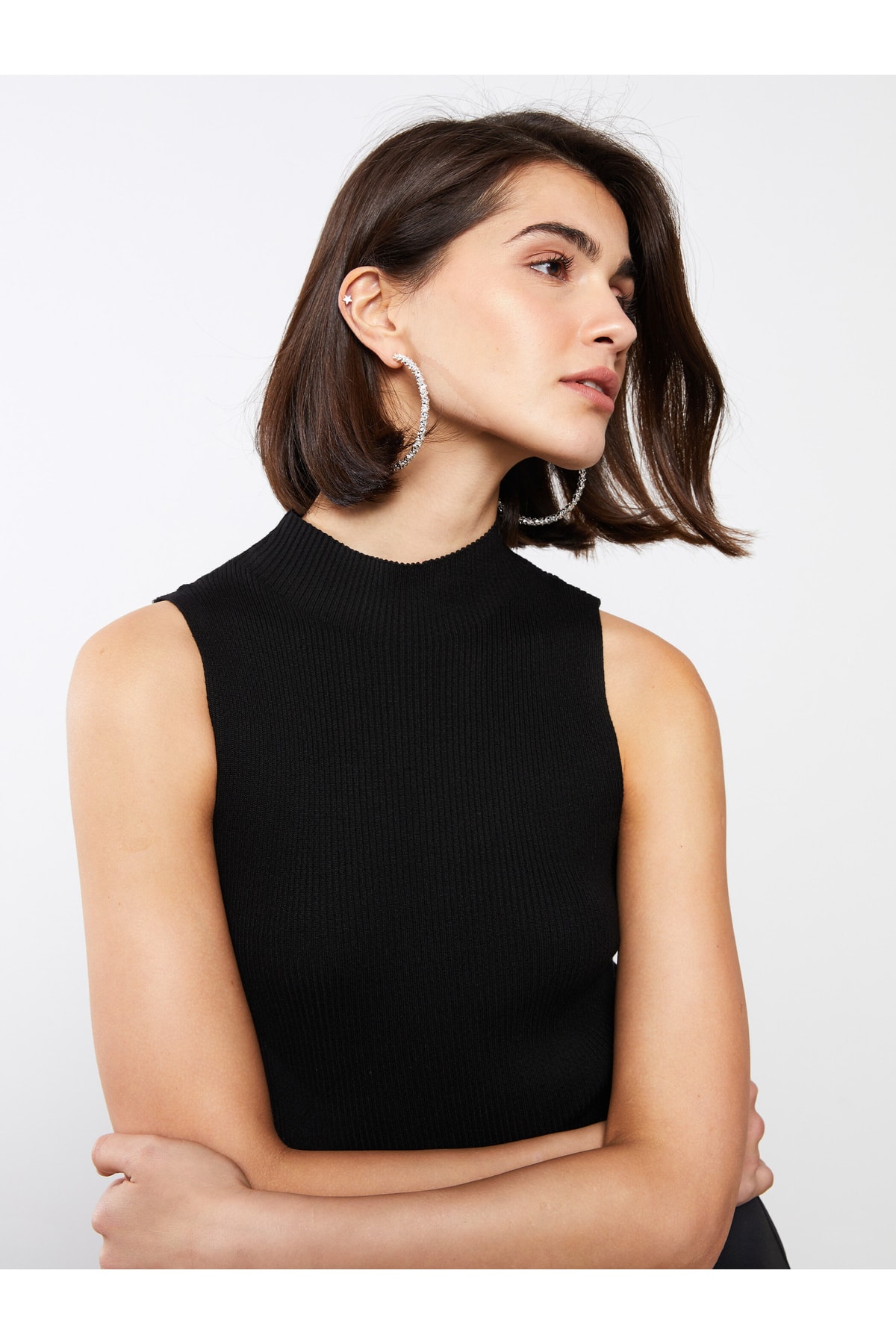 LC Waikiki Half Turtleneck Sleeveless Women's Knitwear Sweater