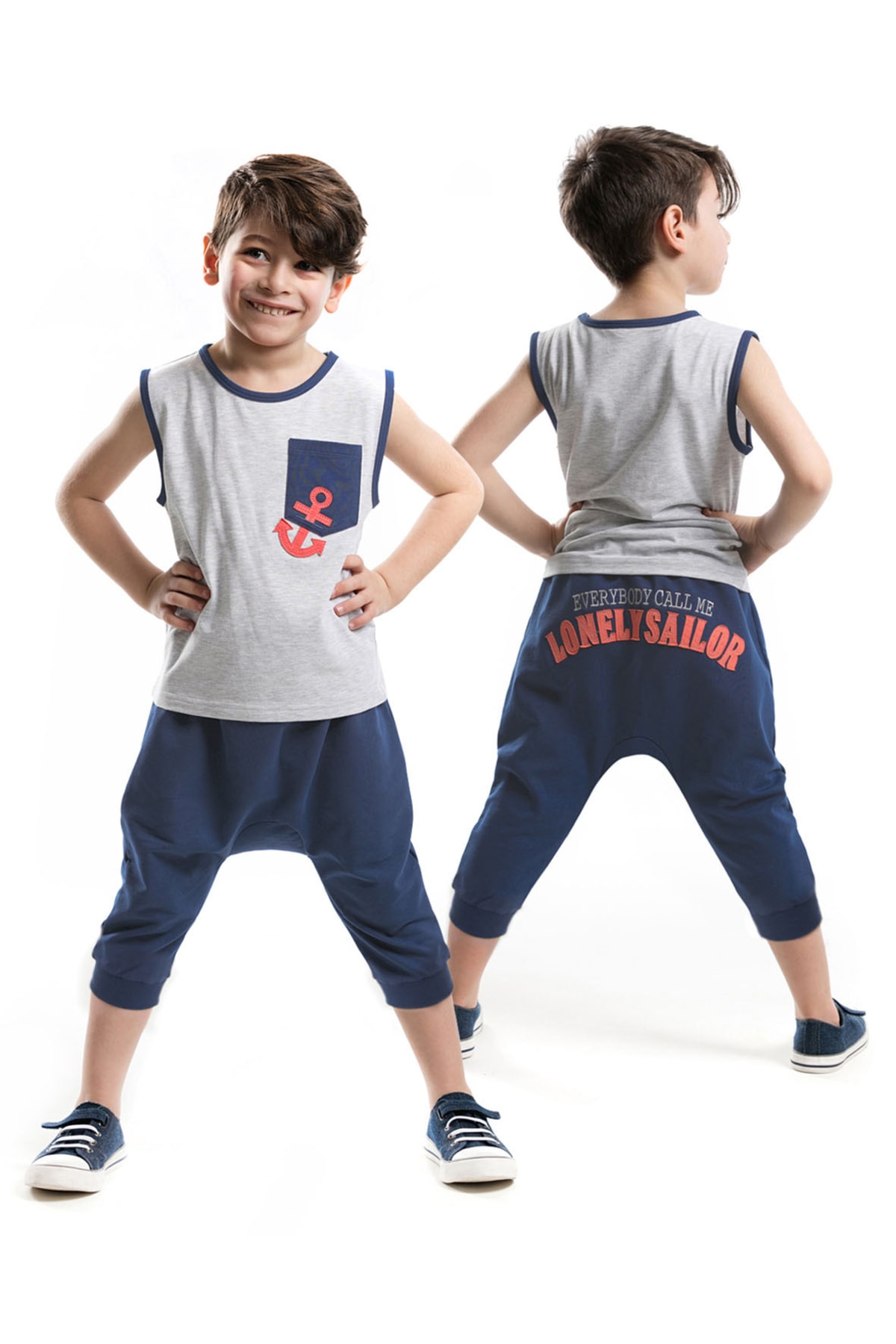 Levně mshb&g Anchor Boy T-shirt Capri Shorts Set