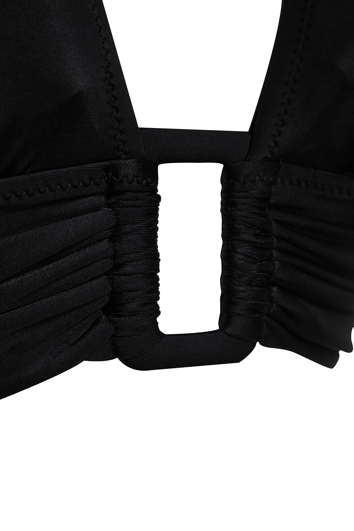 Trendyol Black Triangle Accessory Bikini Top