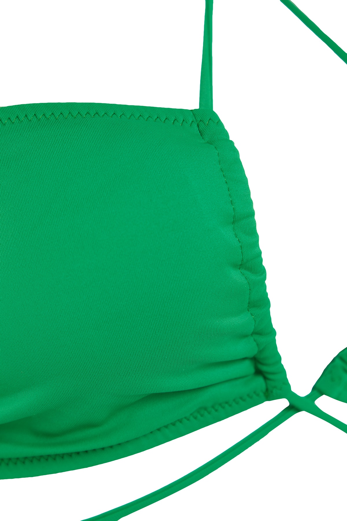 Trendyol Green Strapless Bound Bikini Top