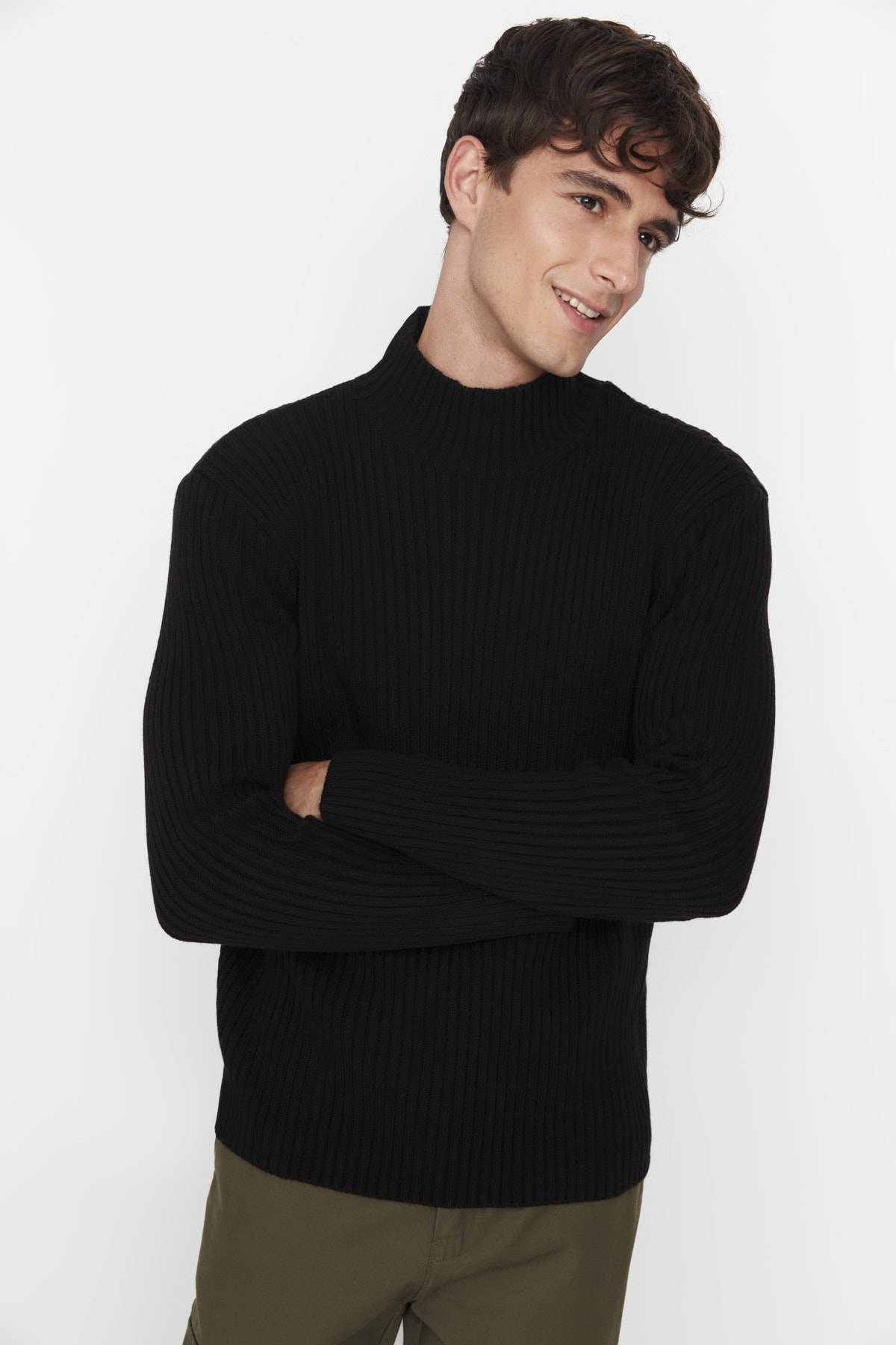 Trendyol Sweater - Black - Regular fit