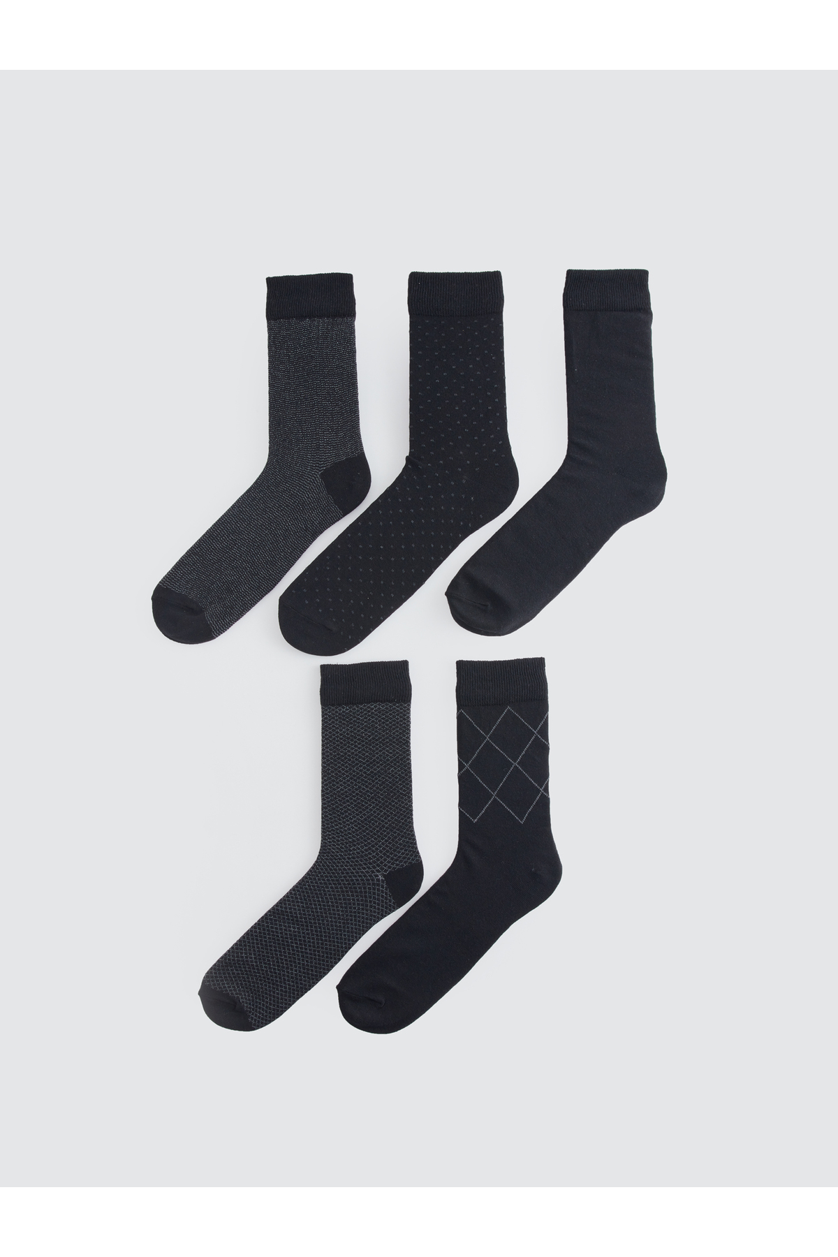 LC Waikiki 5-Pack Men's Printed Socks