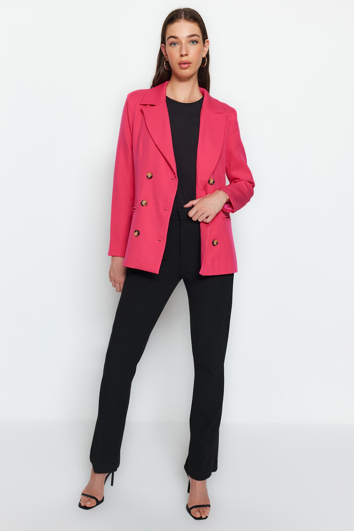 Trendyol Blazer - Pink - Regular fit