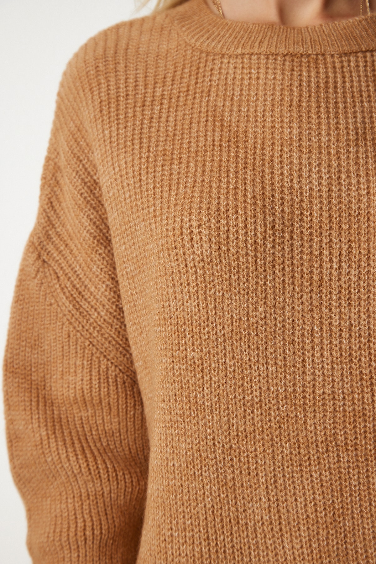 Fericire İstanbul Biscuiți pentru femei Oversize Long Basic Tricotaje Pulover
