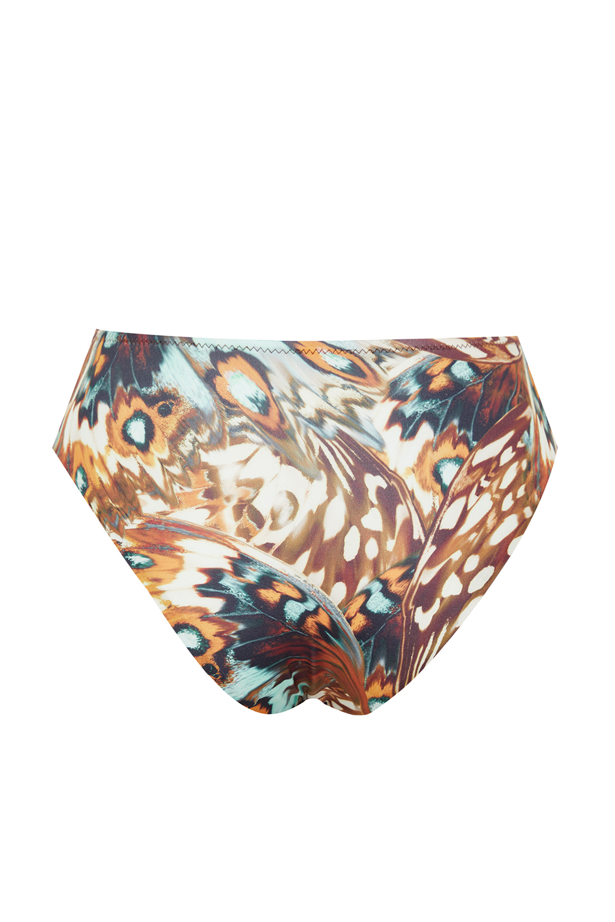 Trendyol Abstract Patterned Knotted High Waist Hipster Bikini Bottom