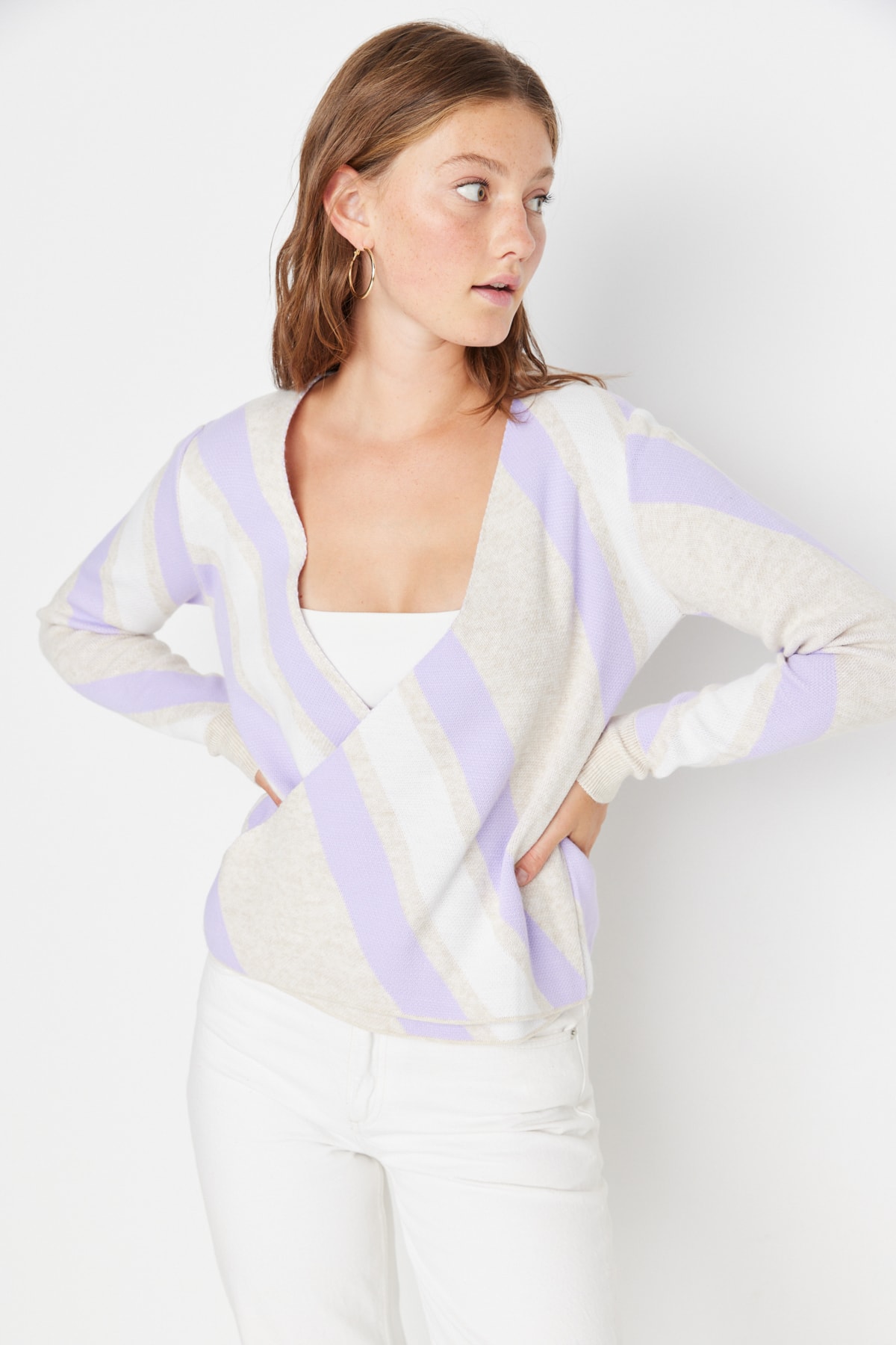 Trendyol Sweater - Beige - Regular fit