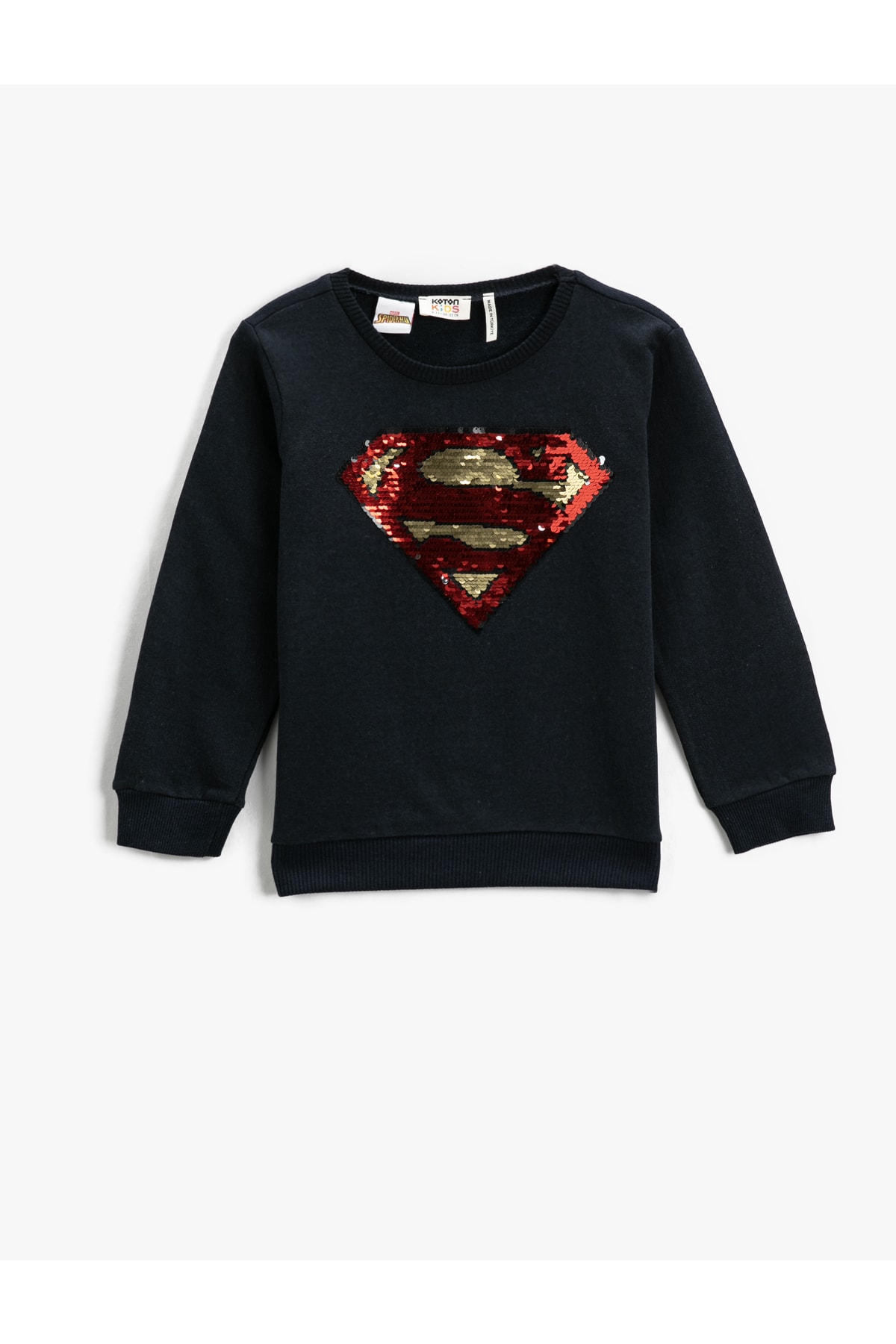 Levně Koton Sweatshirt Superman Printed Licensed Sequin Embroidered Cotton.