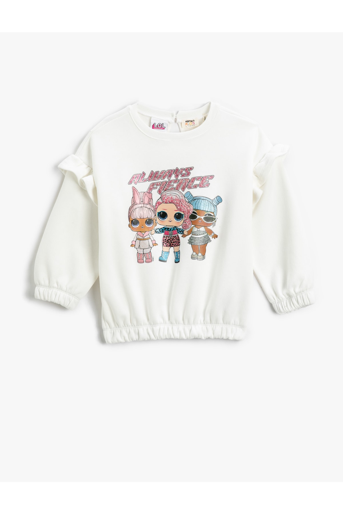 Levně Koton Lol Surprise Printed Sweatshirt Licensed Ruffle Detail