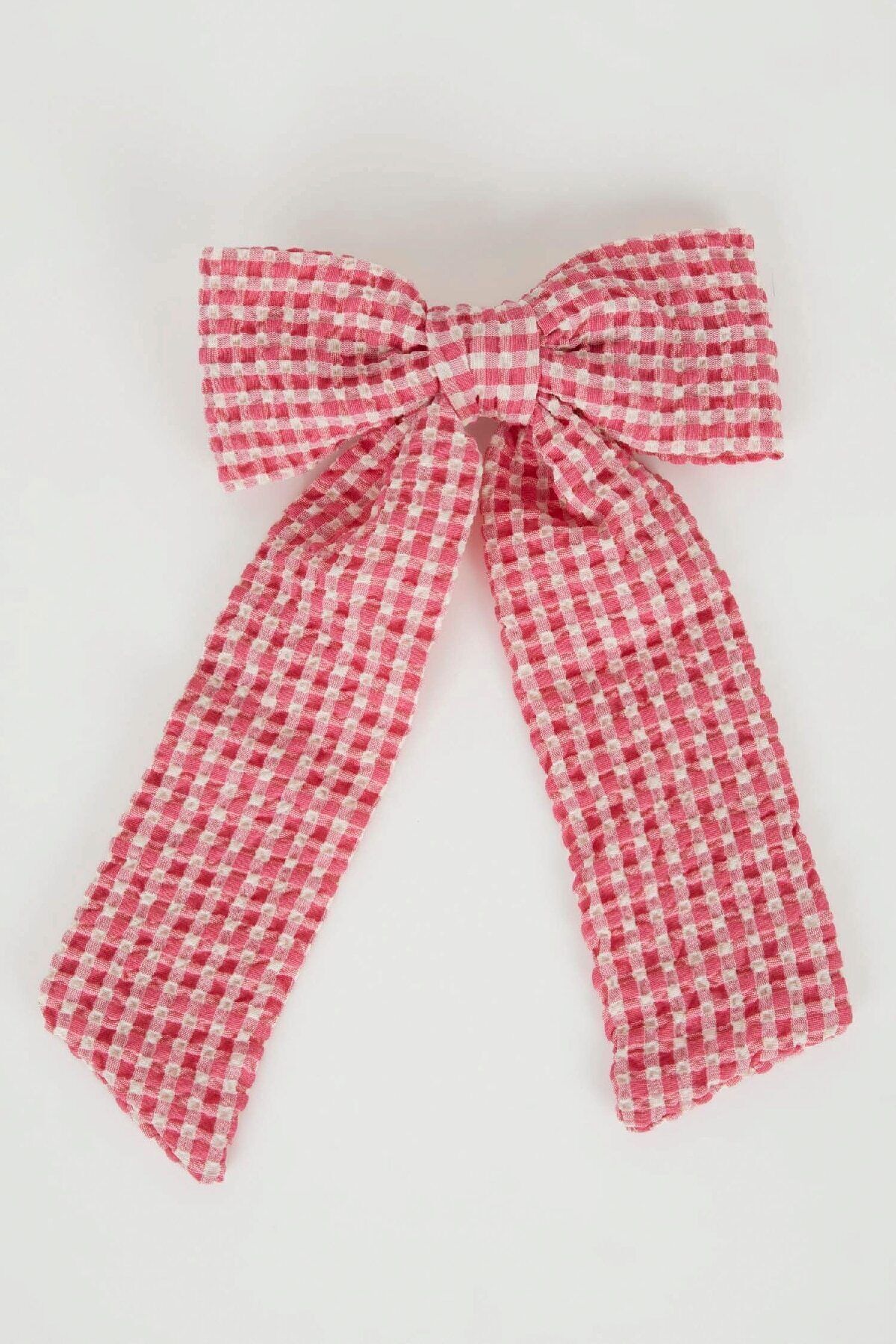 DEFACTO Red Checkered Ribbon Bow Buckle