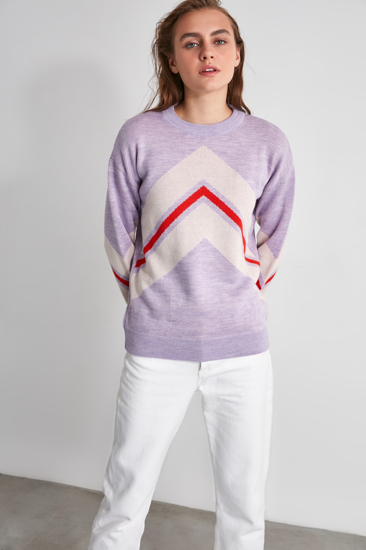 Trendyol Sweater - Purple - Regular fit