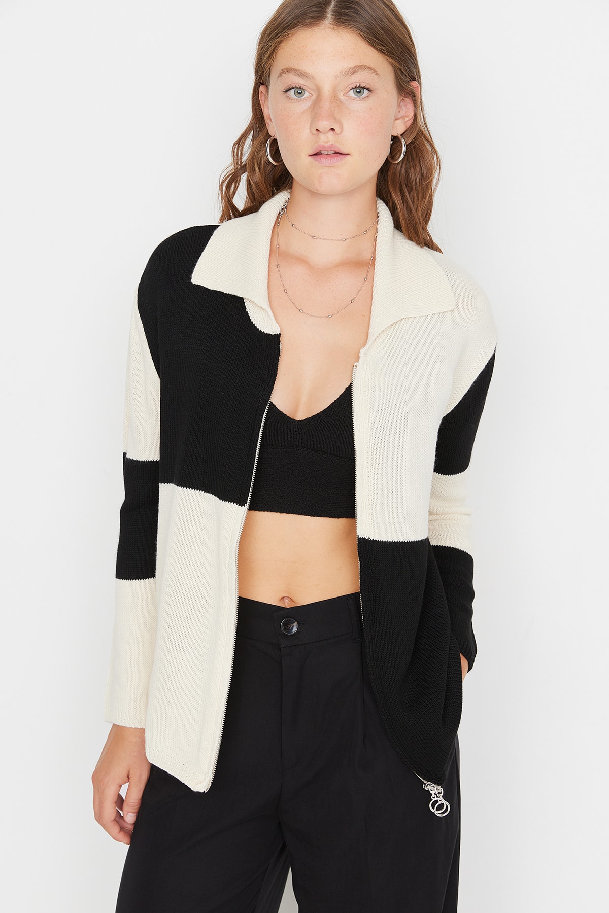 Trendyol Cardigan - Ecru - Regular fit