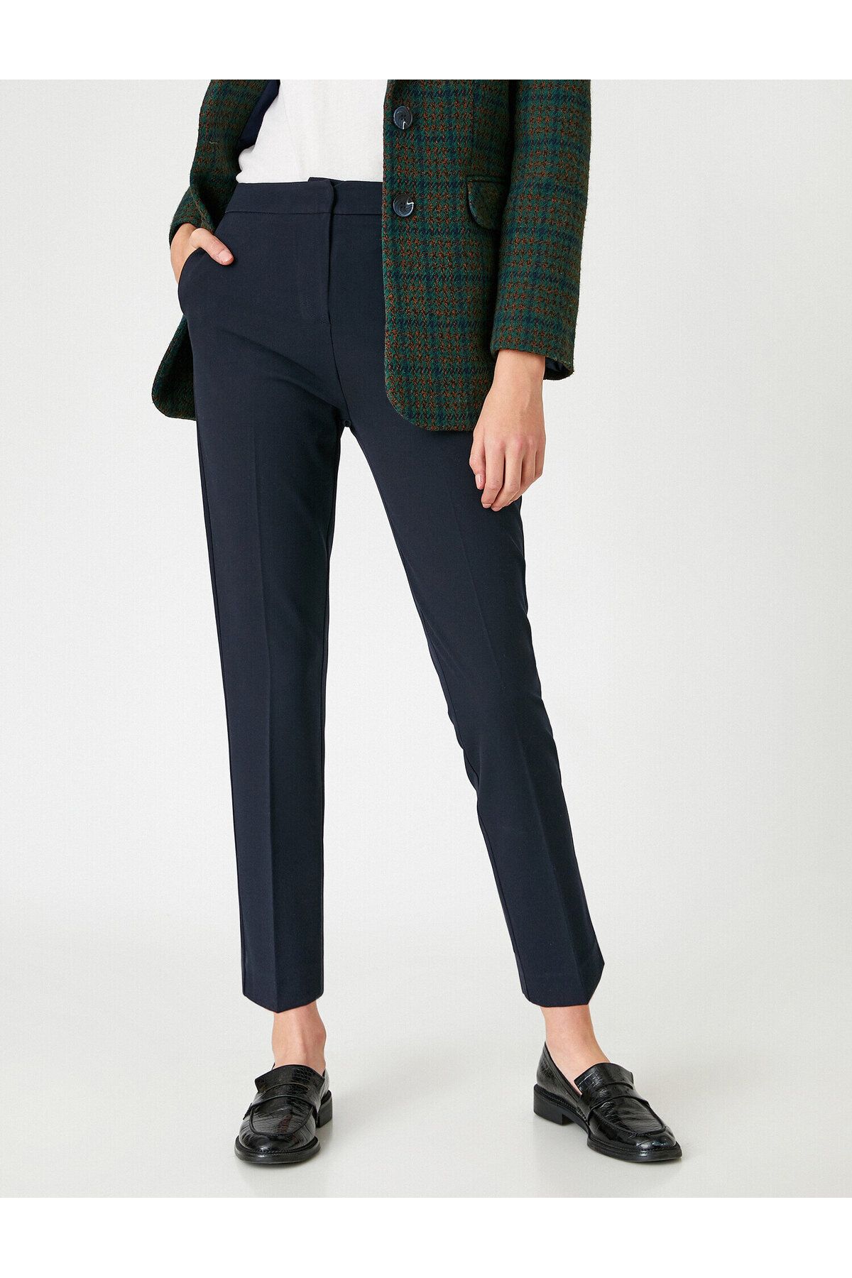 Pantaloni Koton - Albastru închis - Slim