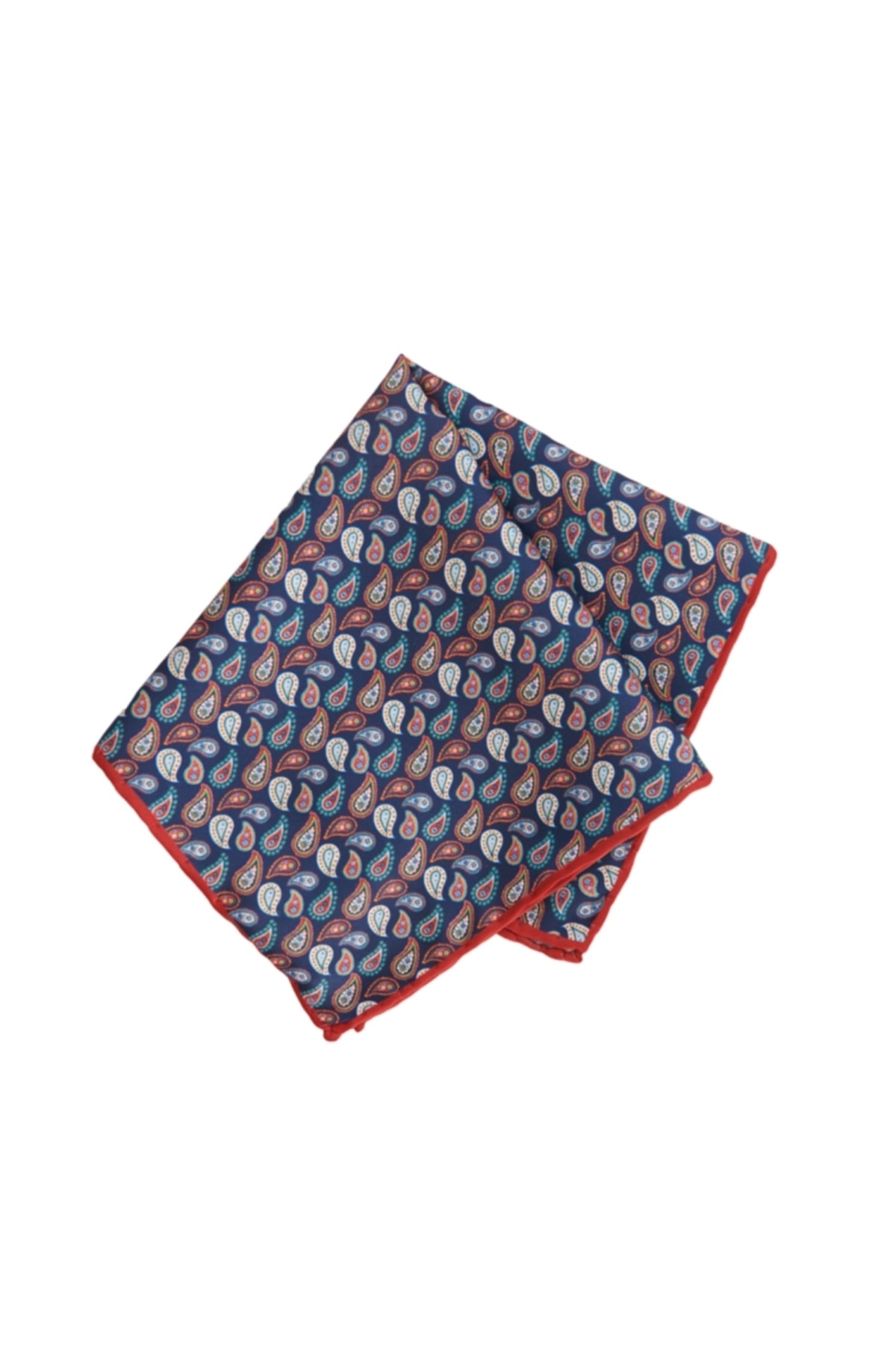 ALTINYILDIZ CLASSICS Men's Navy Blue-Red Patterned Handkerchief