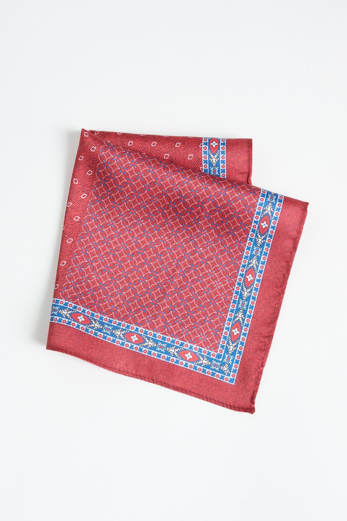Levně ALTINYILDIZ CLASSICS Men's Claret Red-blue Patterned Handkerchief