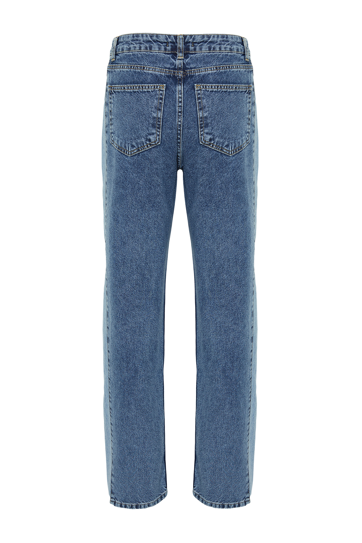 Trendyol Blue Block High Waist Wide Leg Jeans