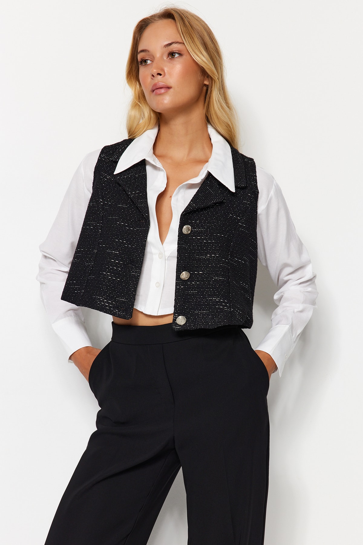 Trendyol Vest - Black - Basic