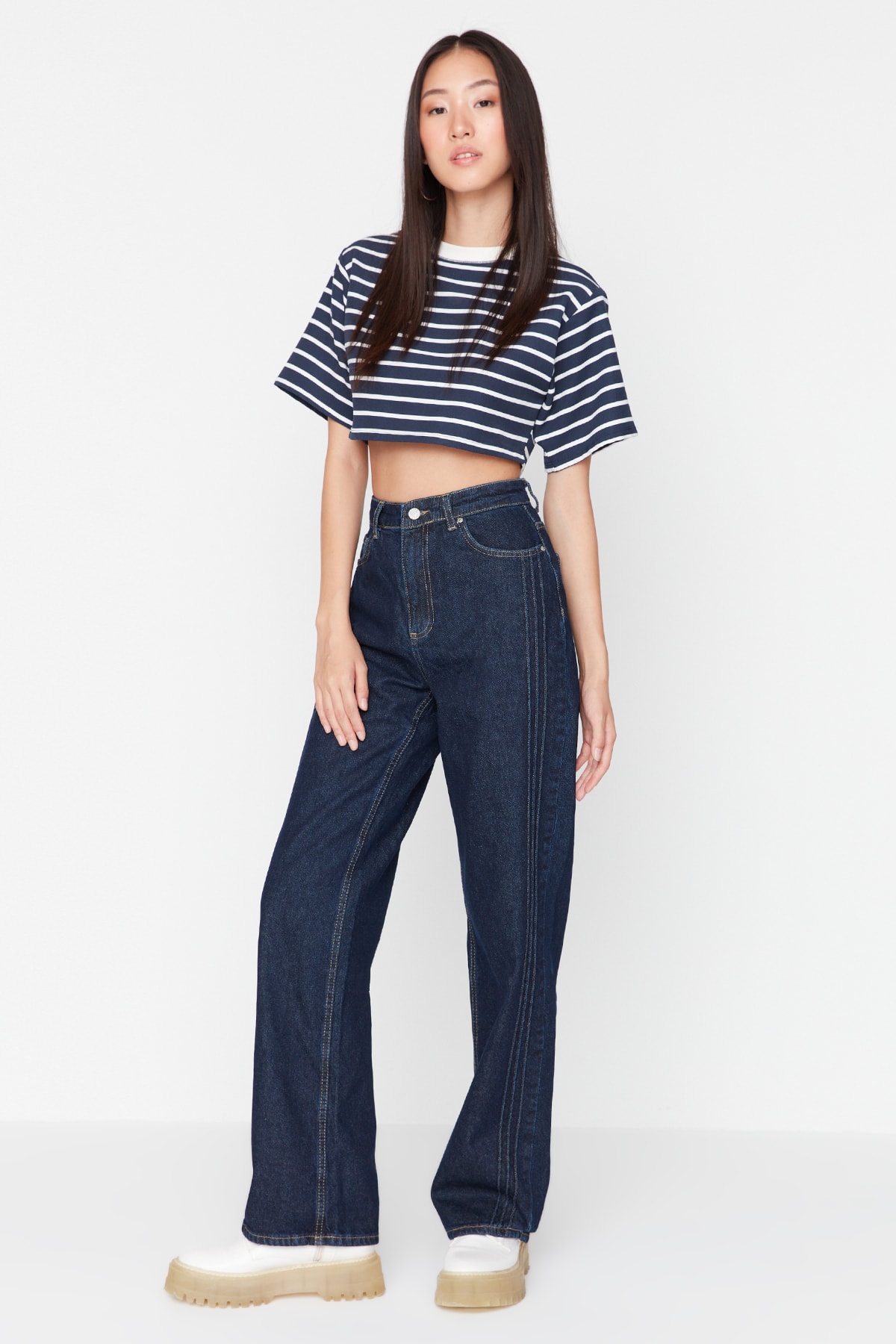 Trendyol Jeans - Blue - Wide leg