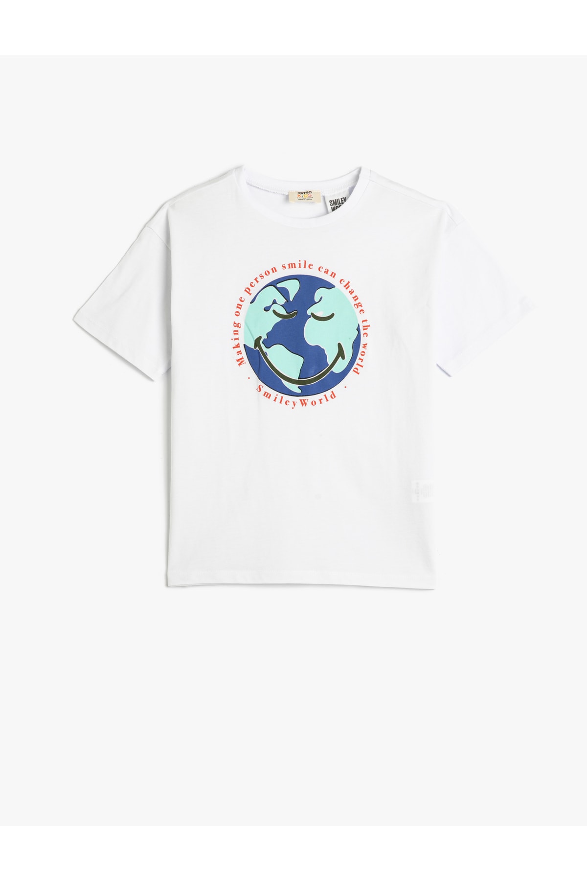 Levně Koton Smileyworld® T-Shirt Licensed Short Sleeve Crew Neck Cotton