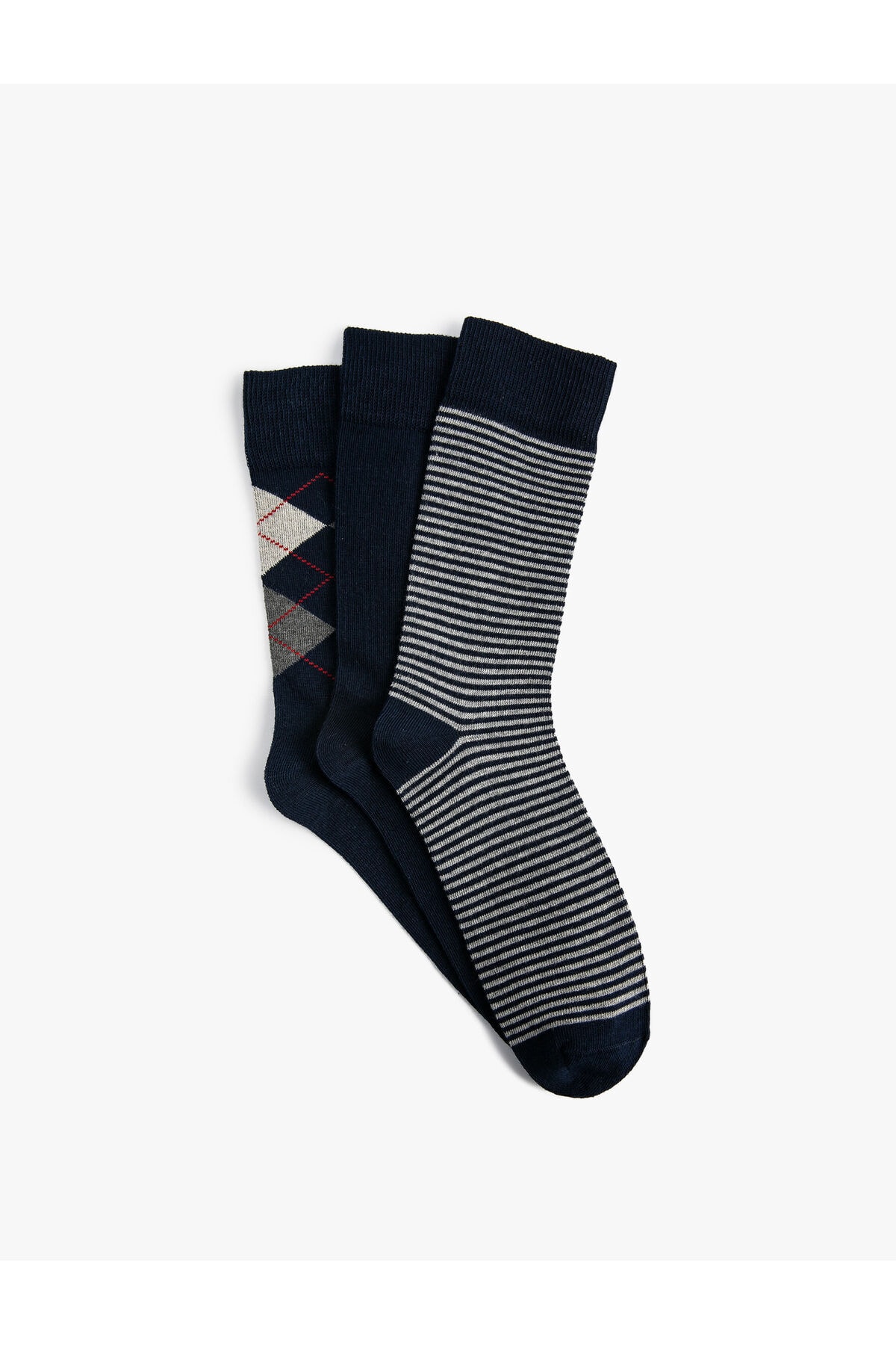 Levně Koton 3-Piece Socks Set Geometric Patterned
