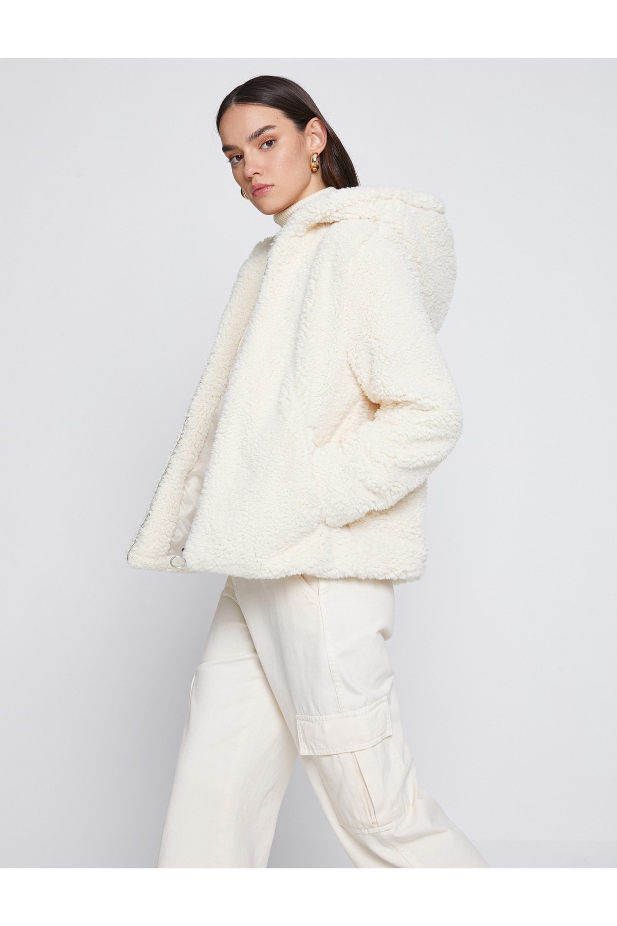 Koton Winter Jacket - Beige - Parka