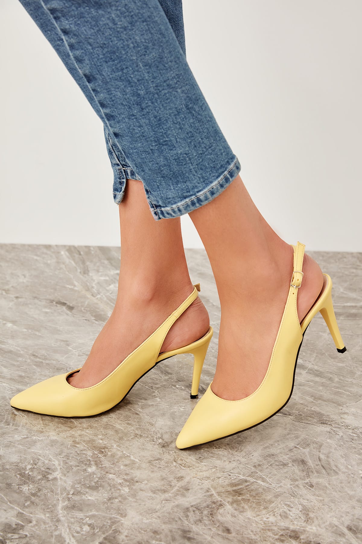 Trendyol Yellow Women's WedgeHeeled Shoes